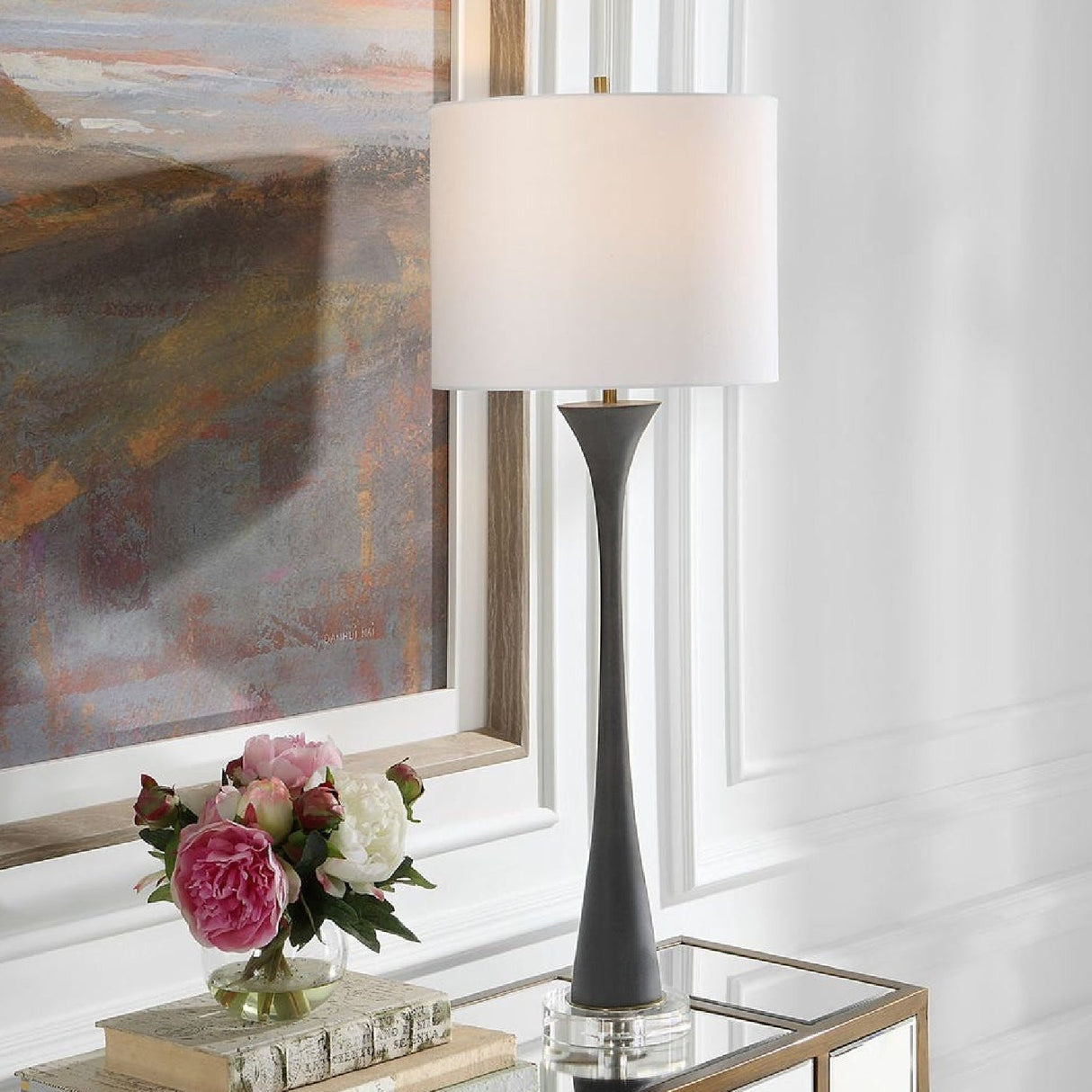 Man-Made Stone Buffet Lamp by Uttermost Fountain, alternate view 2