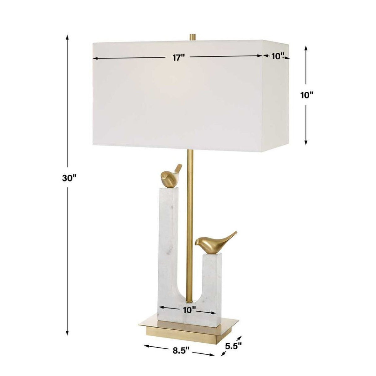 Modern European furniture - Gold Birds Table Lamp by Uttermost - Songbirds - www.oroa.com