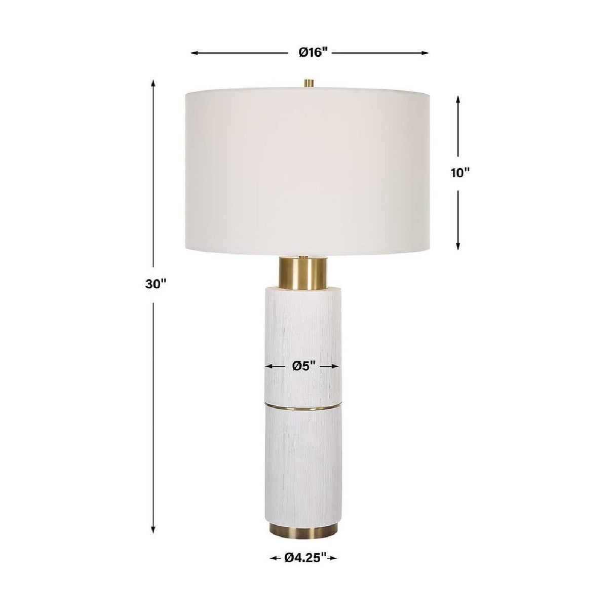 Whitewashed Wood Look Table Lamp by Uttermost Ruse, alternate view 3