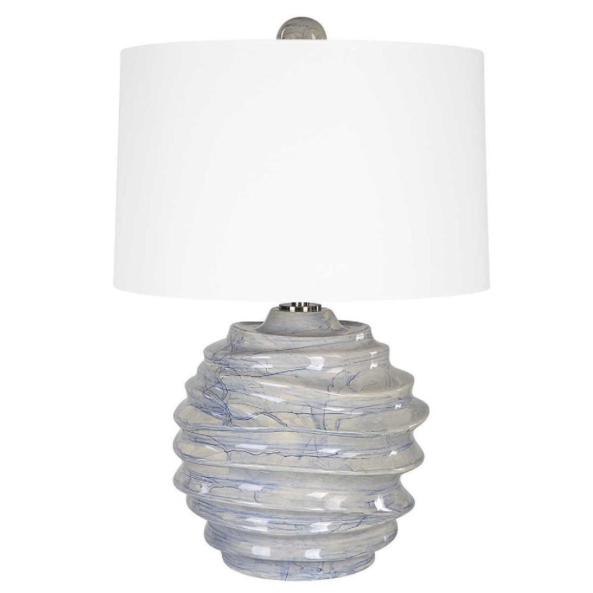Modern European furniture - Blue Drip Ceramic Table Lamp by Uttermost Waves - www.oroa.com