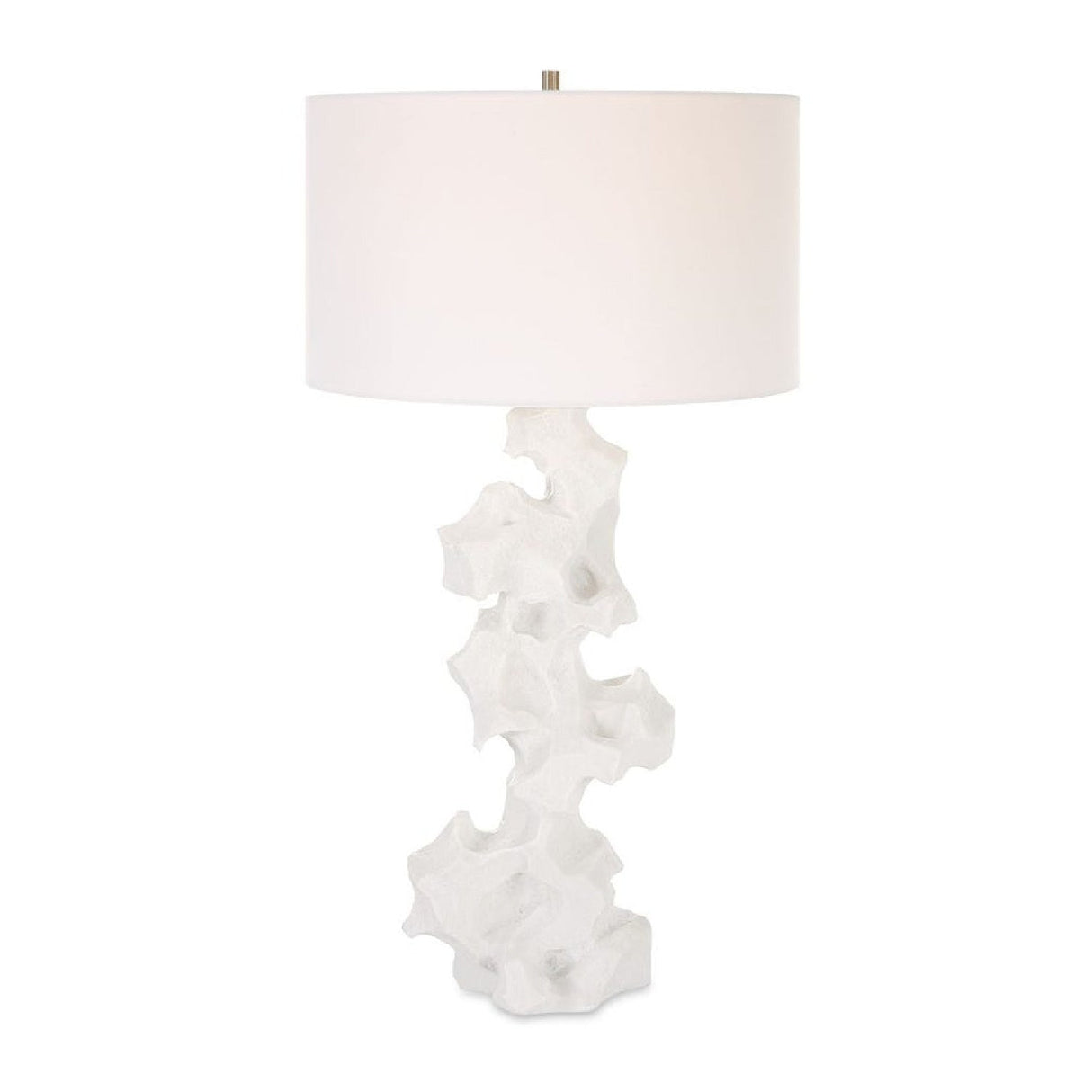 Modern European furniture - Organic-Shaped White Stone Table Lamp by Uttermost Remnant - www.oroa.com