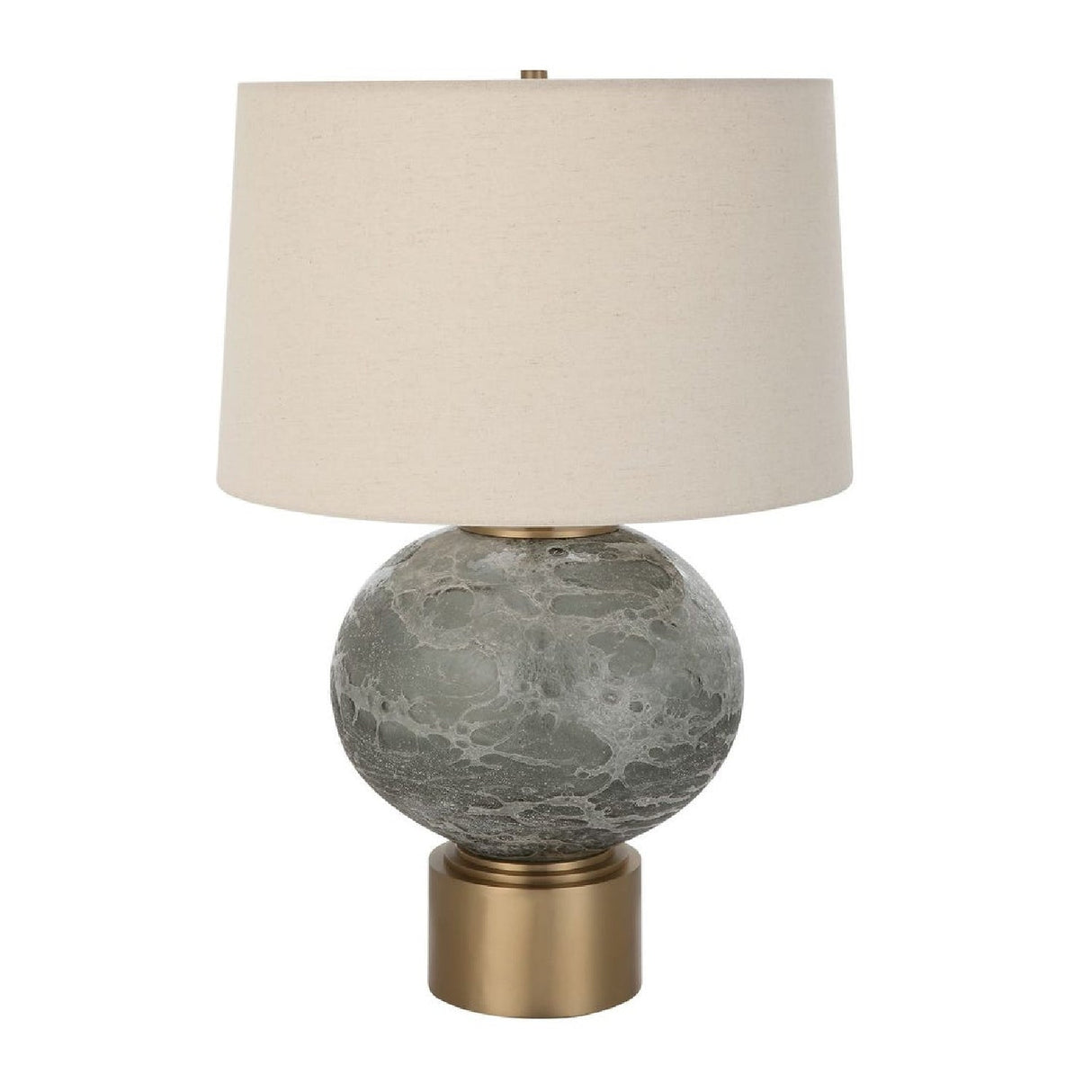 Smoky Gray Glass Table Lamp by Uttermost Lunia, alternate view 3