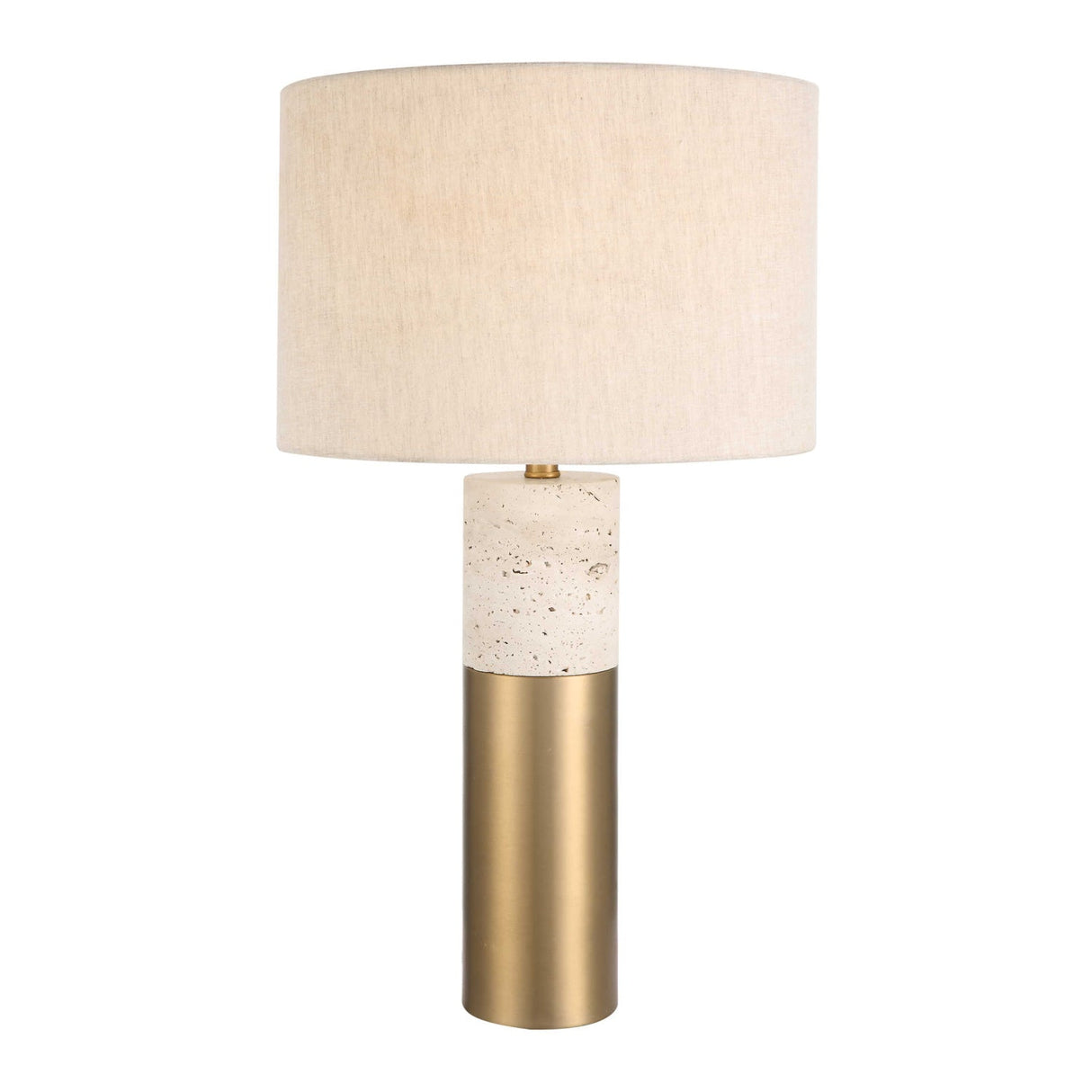 Modern European furniture - Brass & Stone Table Lamp by Uttermost Gravitas - www.oroa.com