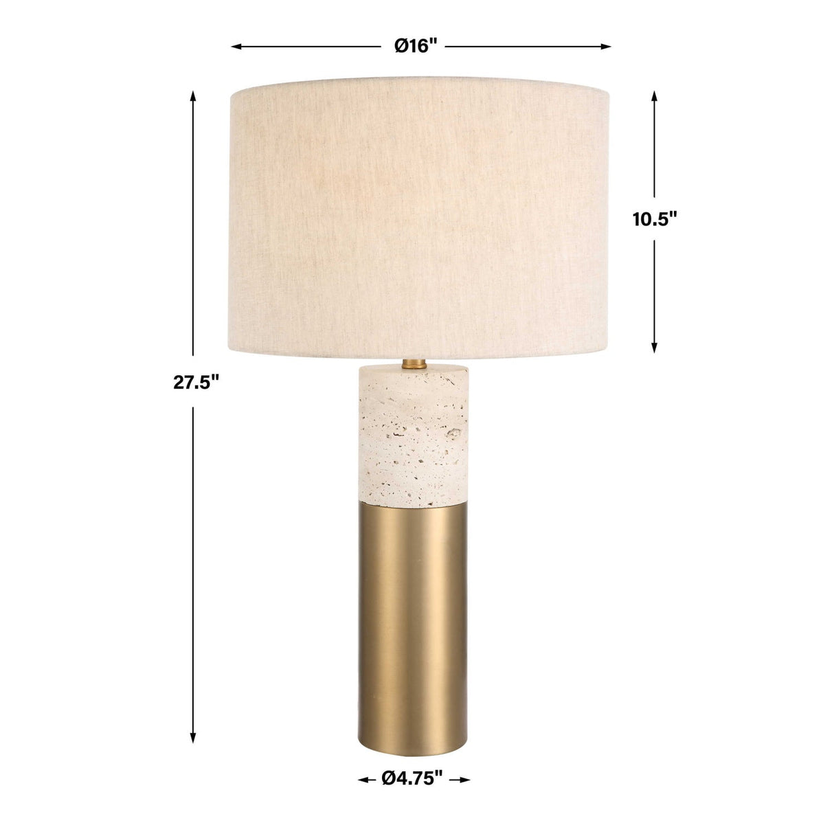 Modern European furniture - Brass & Stone Table Lamp by Uttermost Gravitas - www.oroa.com