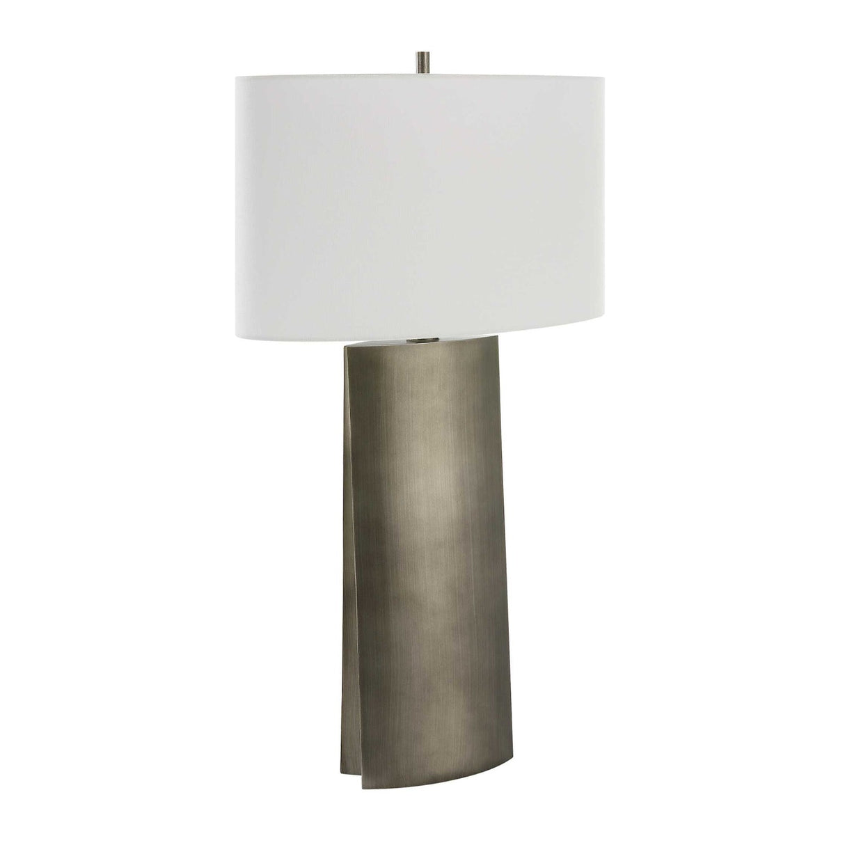 Modern European furniture - Gray Steel Table Lamp - www.oroa.com
