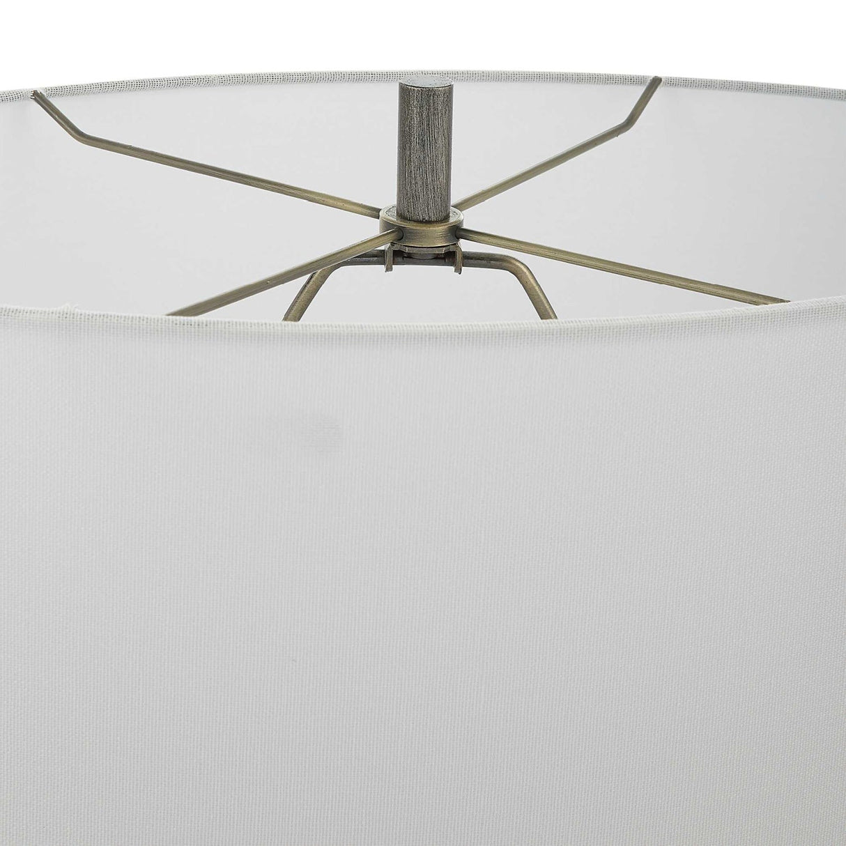 Gray Steel Table Lamp | Uttermost V-Groove