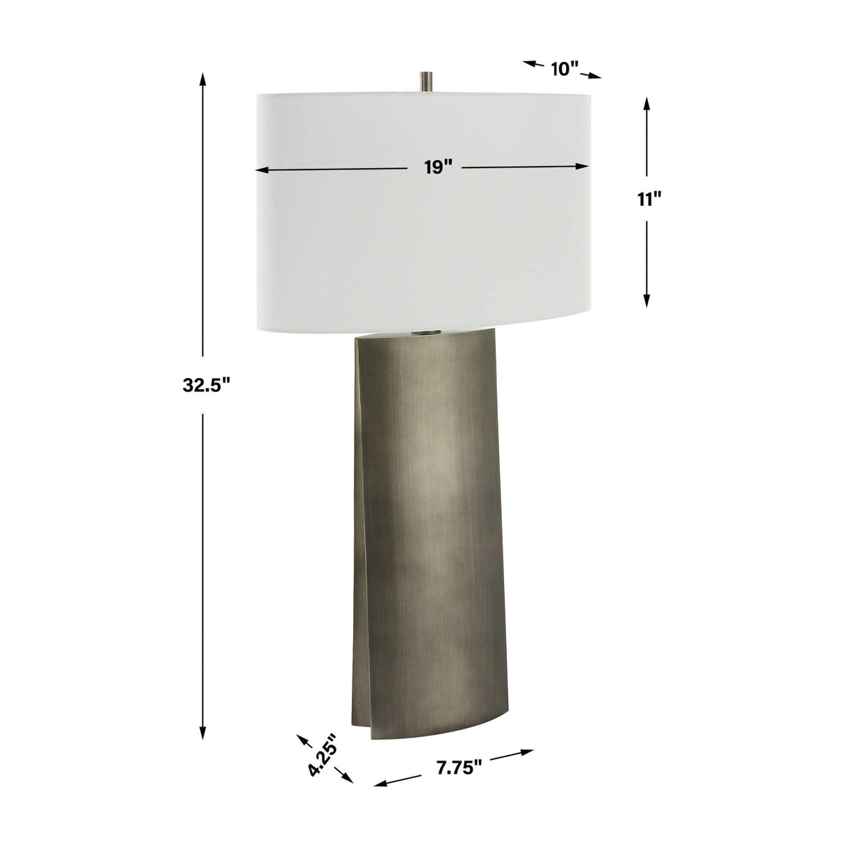 Modern European furniture - Gray Steel Table Lamp - www.oroa.com