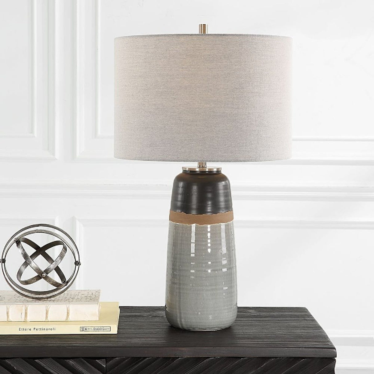 Two-Toned Ceramic Table Lamp by Uttermost Coen, alternate view 7