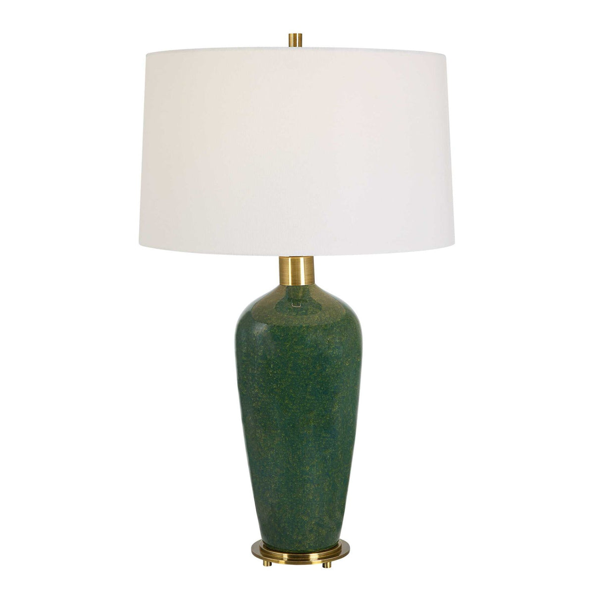 Modern European furniture - Mottled Green Ceramic Table Lamp by Uttermost Verdell - www.oroa.com