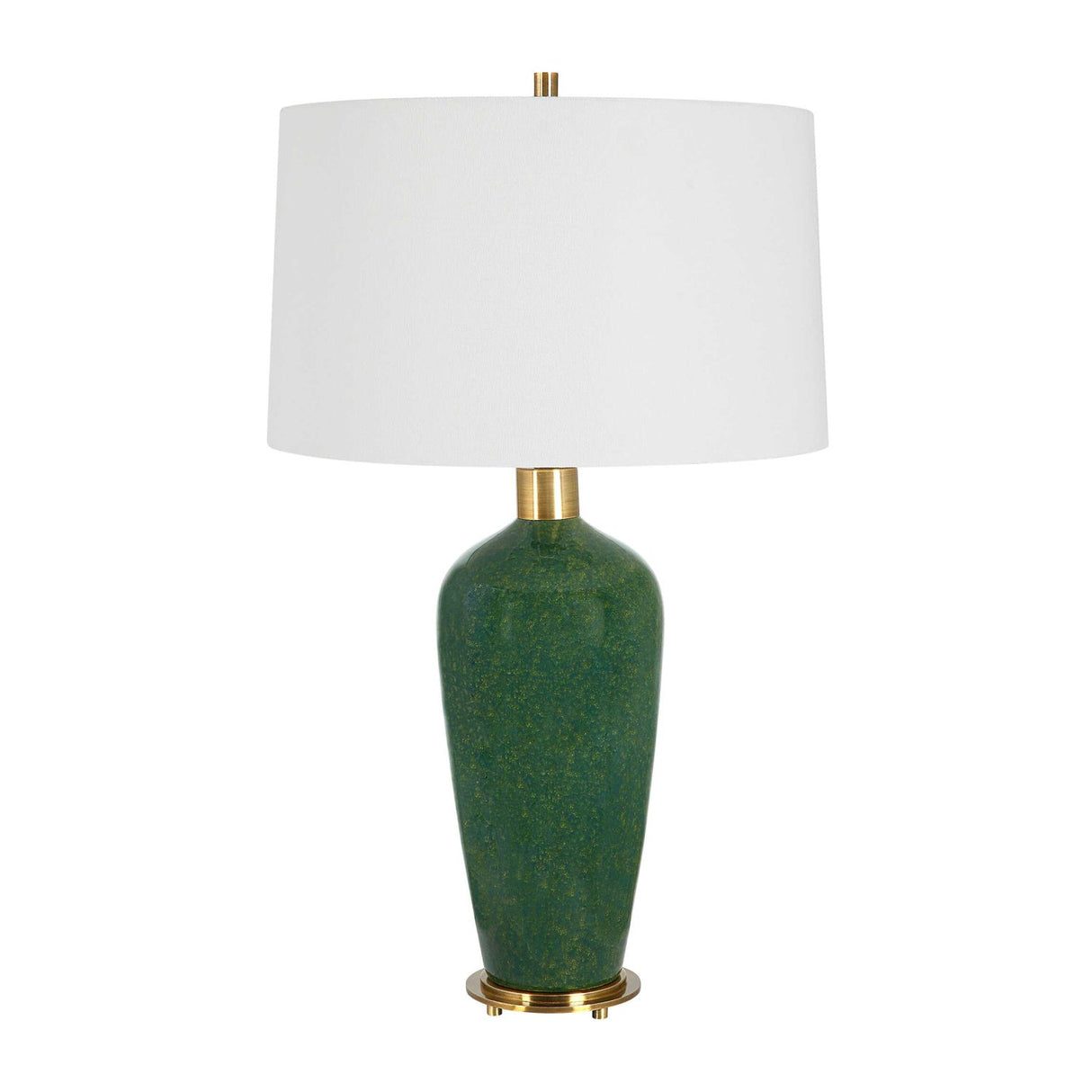 Modern European furniture - Mottled Green Ceramic Table Lamp by Uttermost Verdell - www.oroa.com