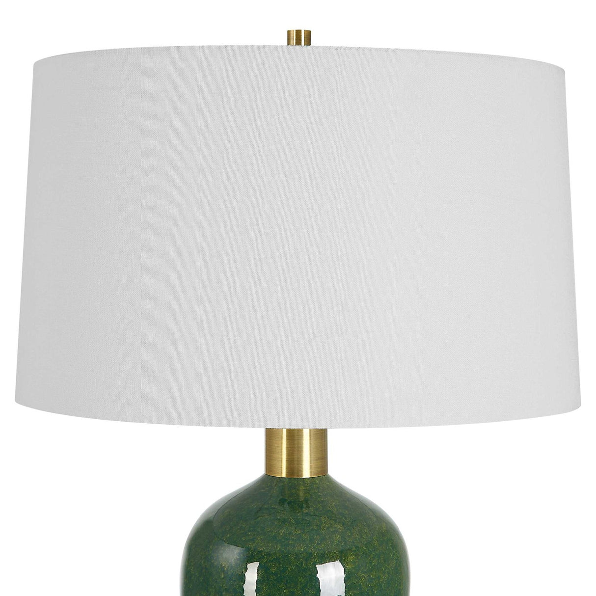 Mottled Green Ceramic Table Lamp by Uttermost Verdell, alternate view 4