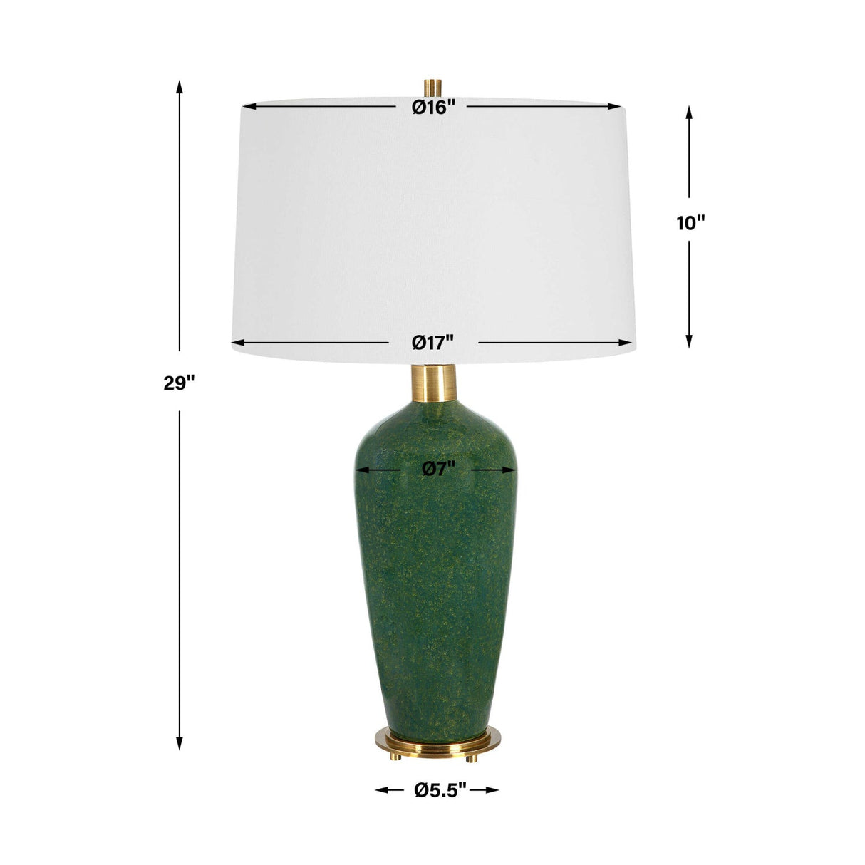 Modern European furniture - Mottled Green Ceramic Table Lamp by Uttermost Verdell - www.oroa.com