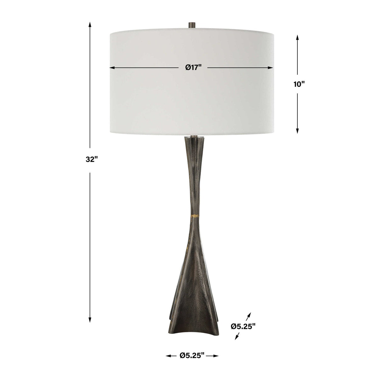 Modern European furniture - Textured Cast Iron Table Lamp by Uttermost Keiron - www.oroa.com