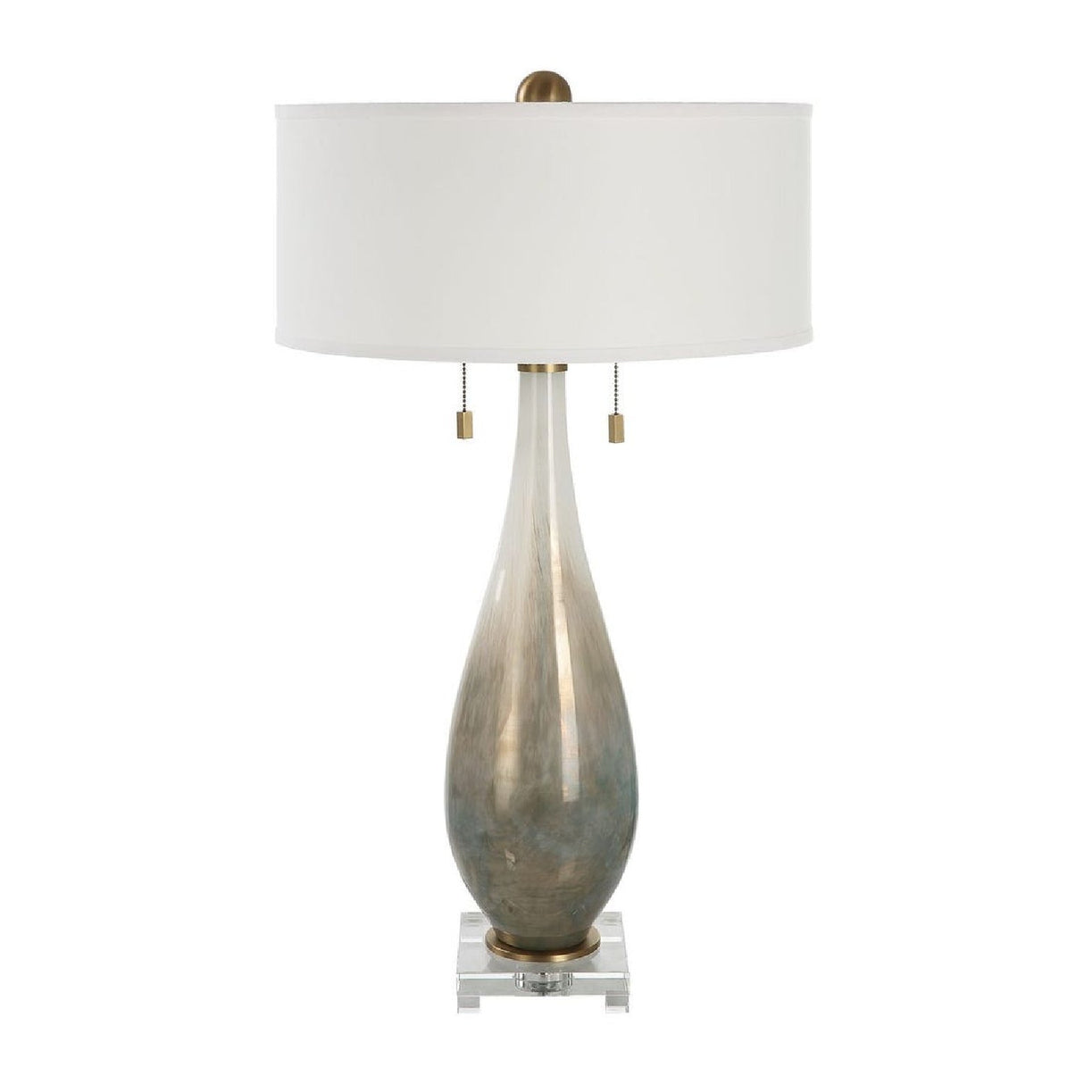 Glass Base Linen Table Lamp | Uttermost Cardoni - www.oroa.com