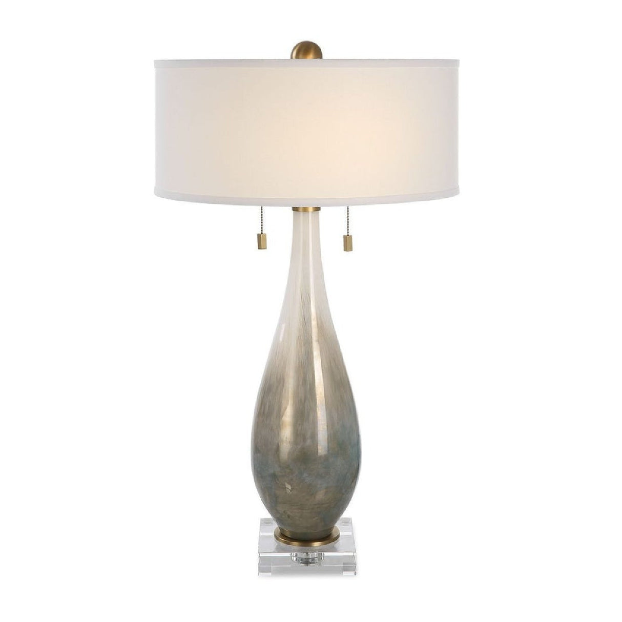 Glass Base Linen Table Lamp | Uttermost Cardoni - www.oroa.com