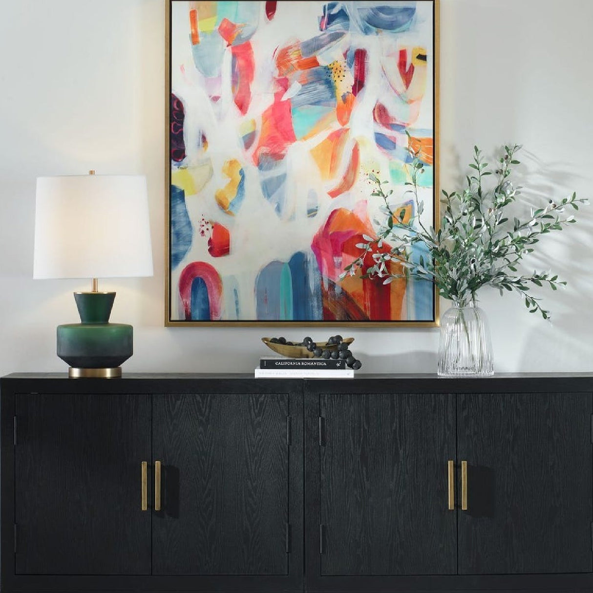 Mid-Century Modern Glass Table Lamp by Uttermost Trentino, alternate view 15