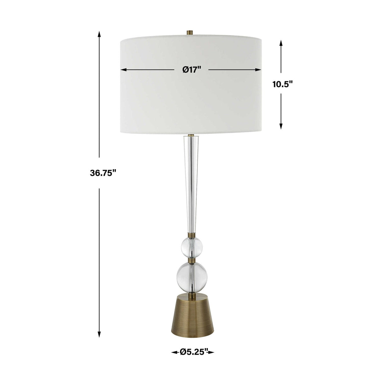 Crystal Spheres Table Lamp by Uttermost Annily, alternate view 9