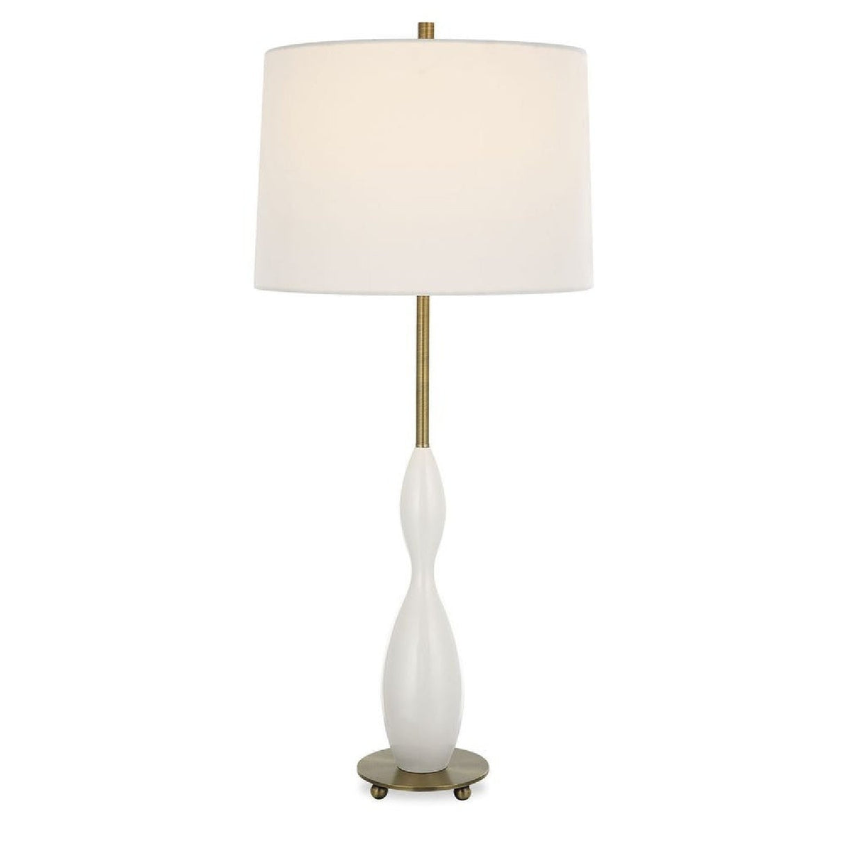 Modern European furniture - Hourglass White Ceramic Table Lamp by Uttermost Annora - www.oroa.com