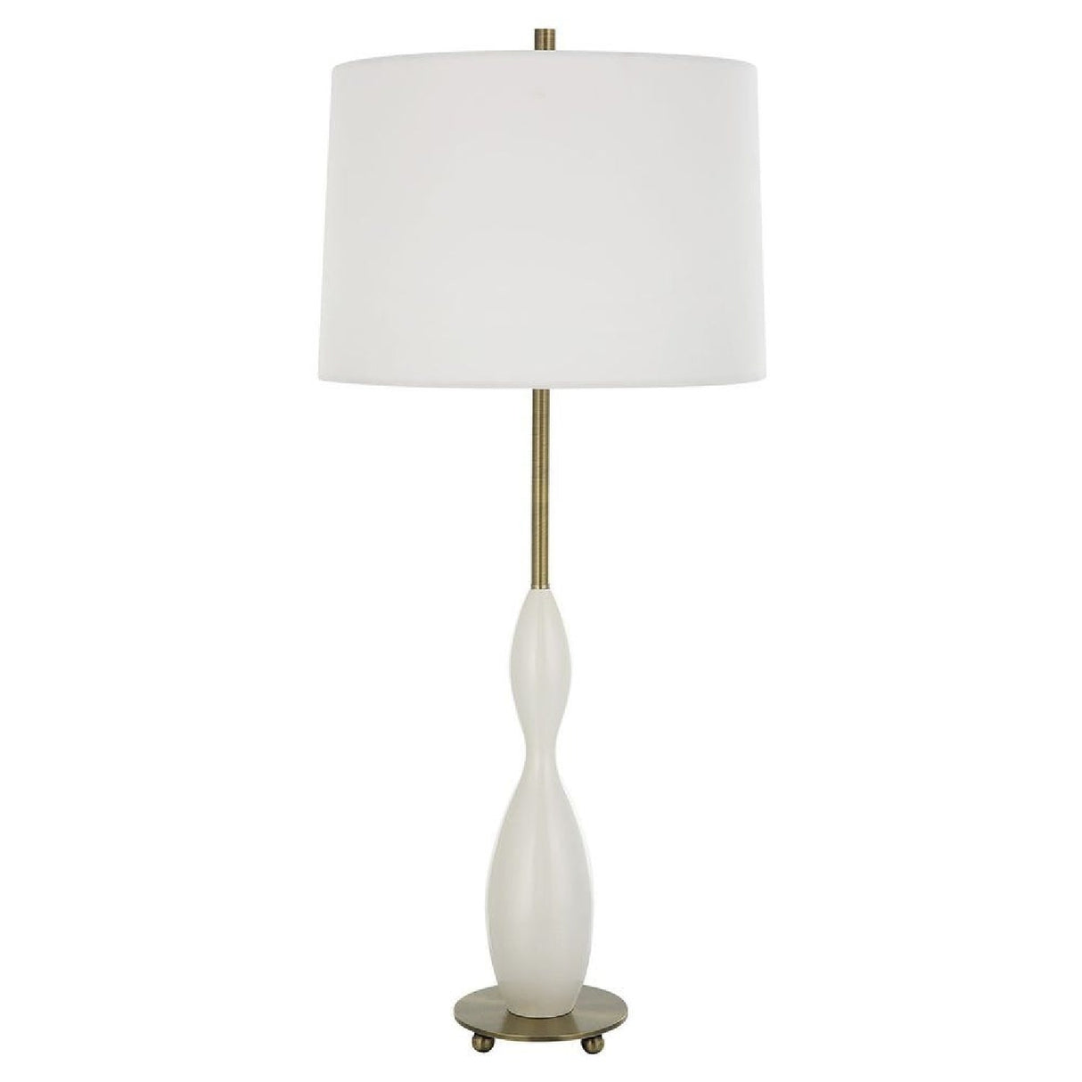 Modern European furniture - Hourglass White Ceramic Table Lamp by Uttermost Annora - www.oroa.com