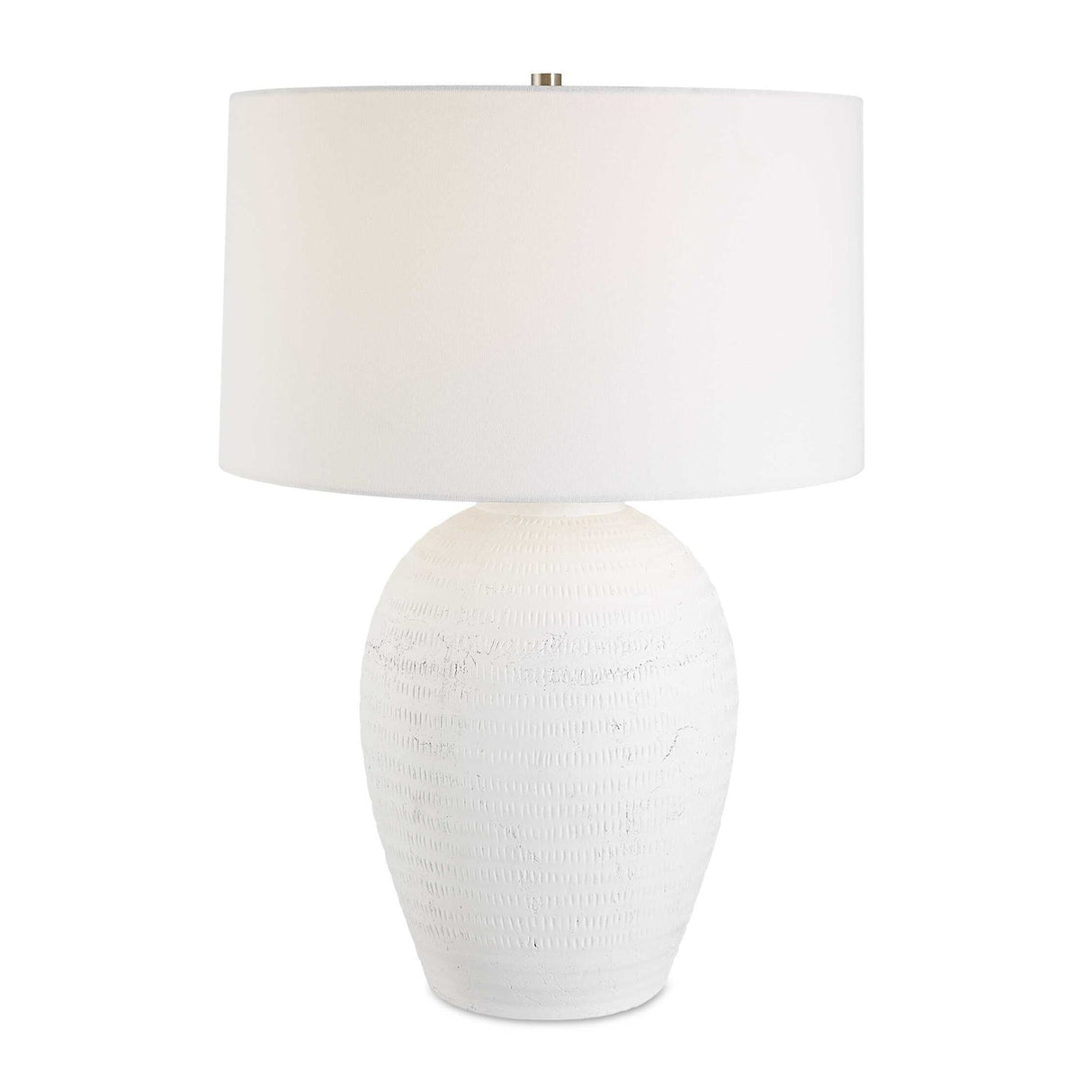 Modern European furniture - Urn-Shaped White Ceramic Table Lamp by Uttermost Reyna - www.oroa.com