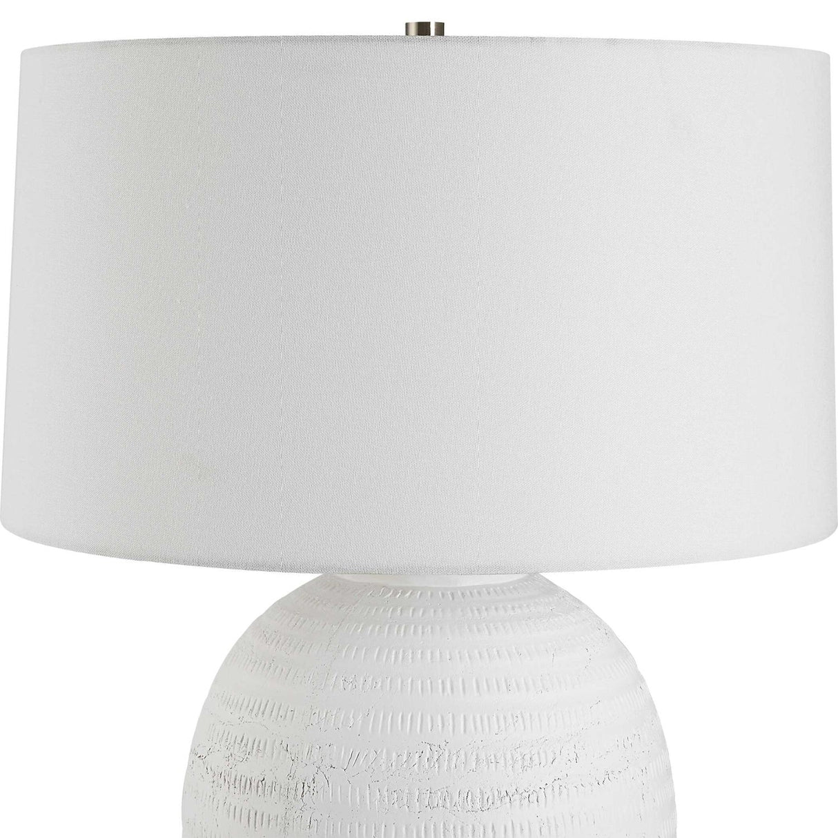 Modern European furniture - Urn-Shaped White Ceramic Table Lamp by Uttermost Reyna - www.oroa.com