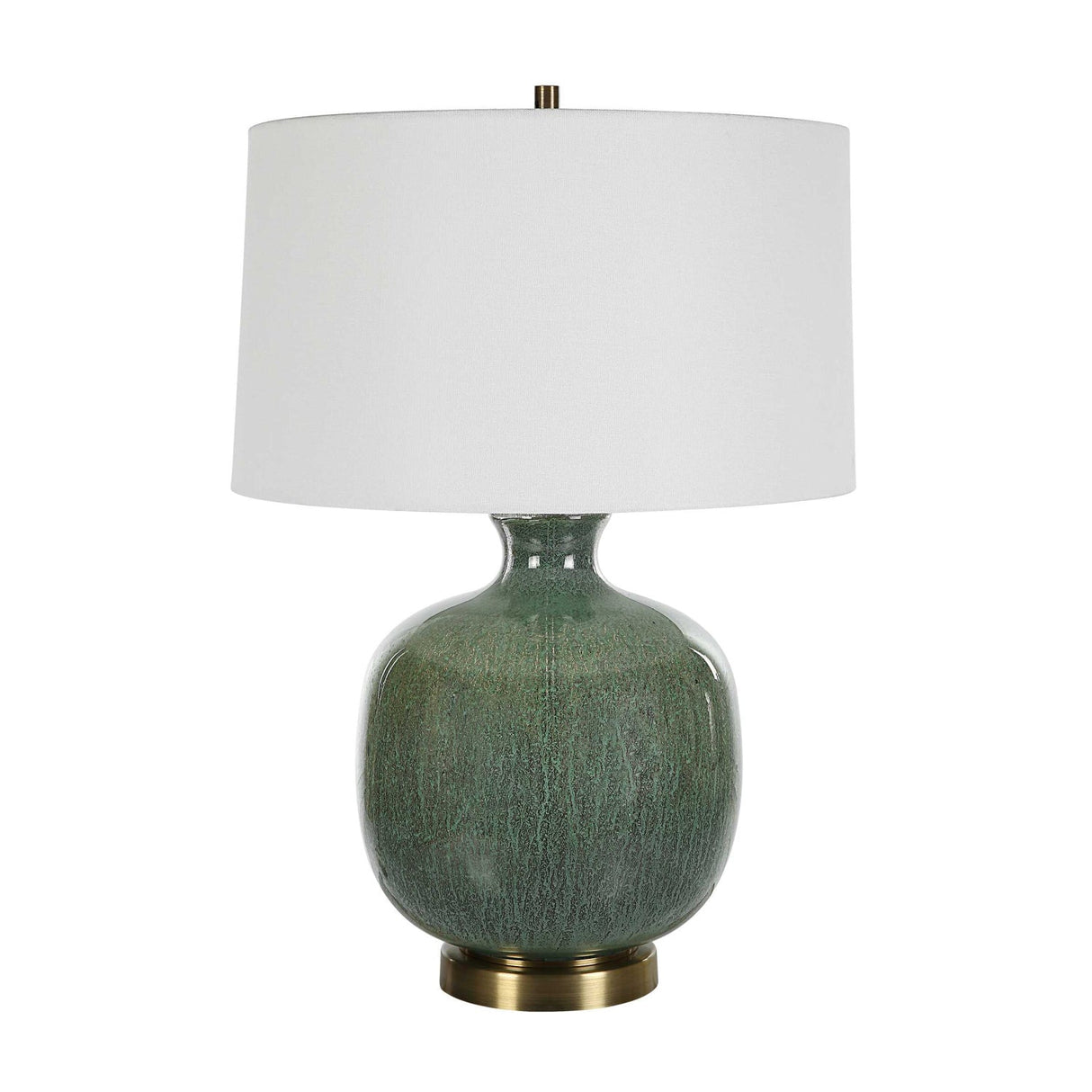 Aged Green Glass Table Lamp by Uttermost Nataly, alternate view 3