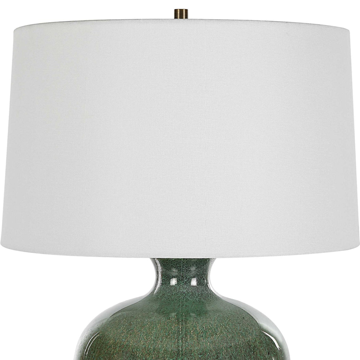 Aged Green Glass Table Lamp by Uttermost Nataly, alternate view 4