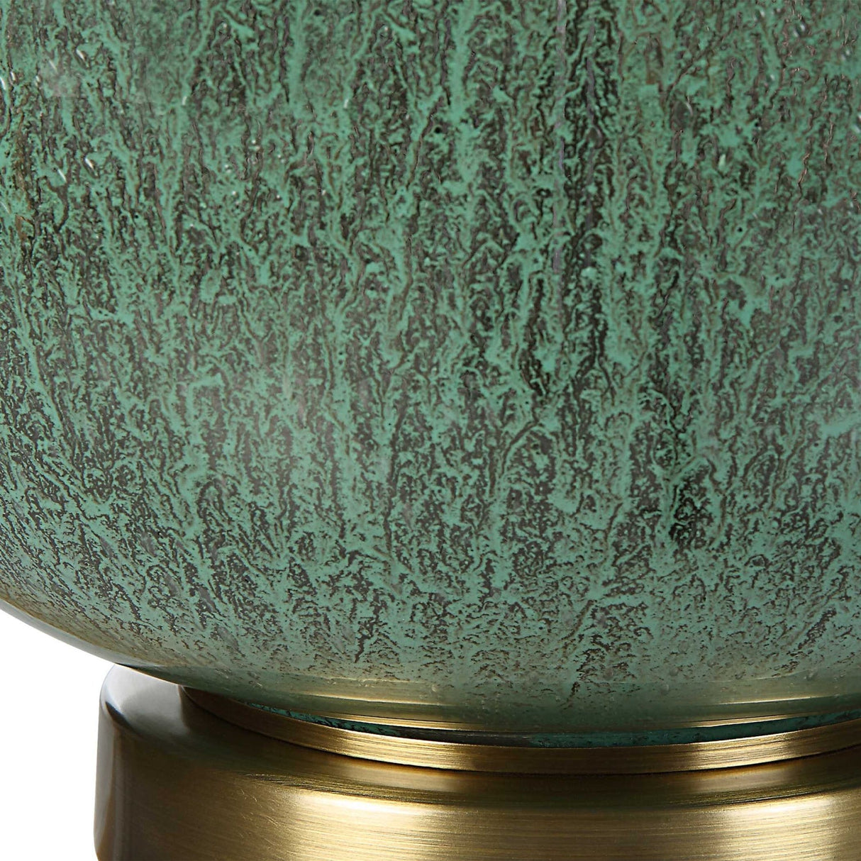 Aged Green Glass Table Lamp by Uttermost Nataly, alternate view 6