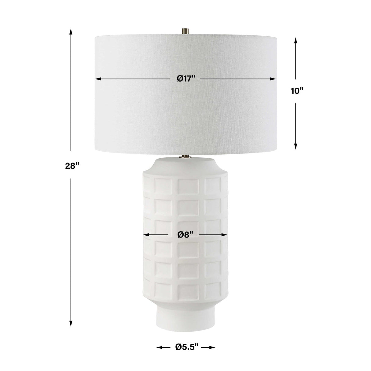 Modern European furniture - Embossed Tiles Ceramic Table Lamp by Uttermost Window Pane - www.oroa.com