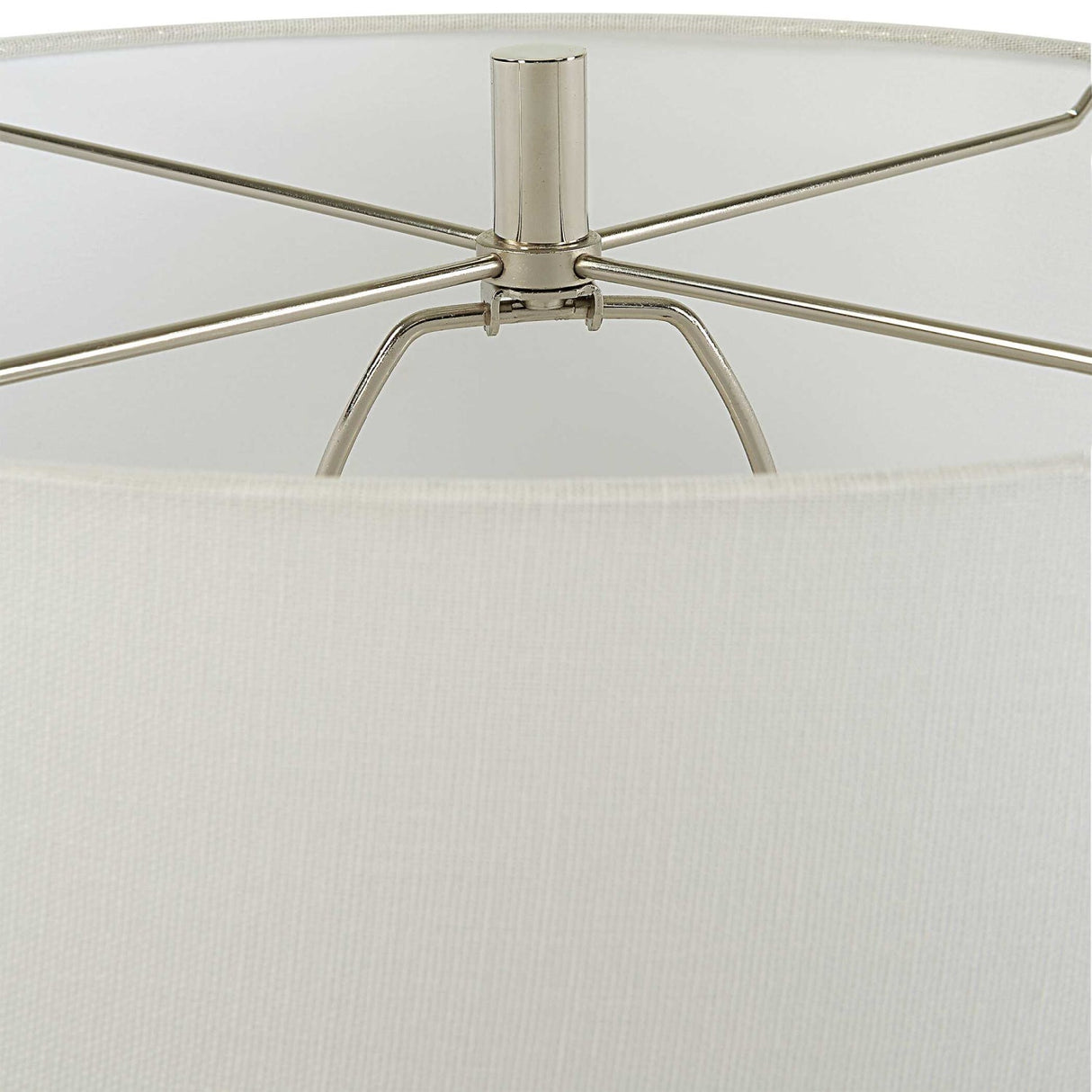 Coiled White Ceramic Table Lamp by Uttermost Twisted Swirl, alternate view 5