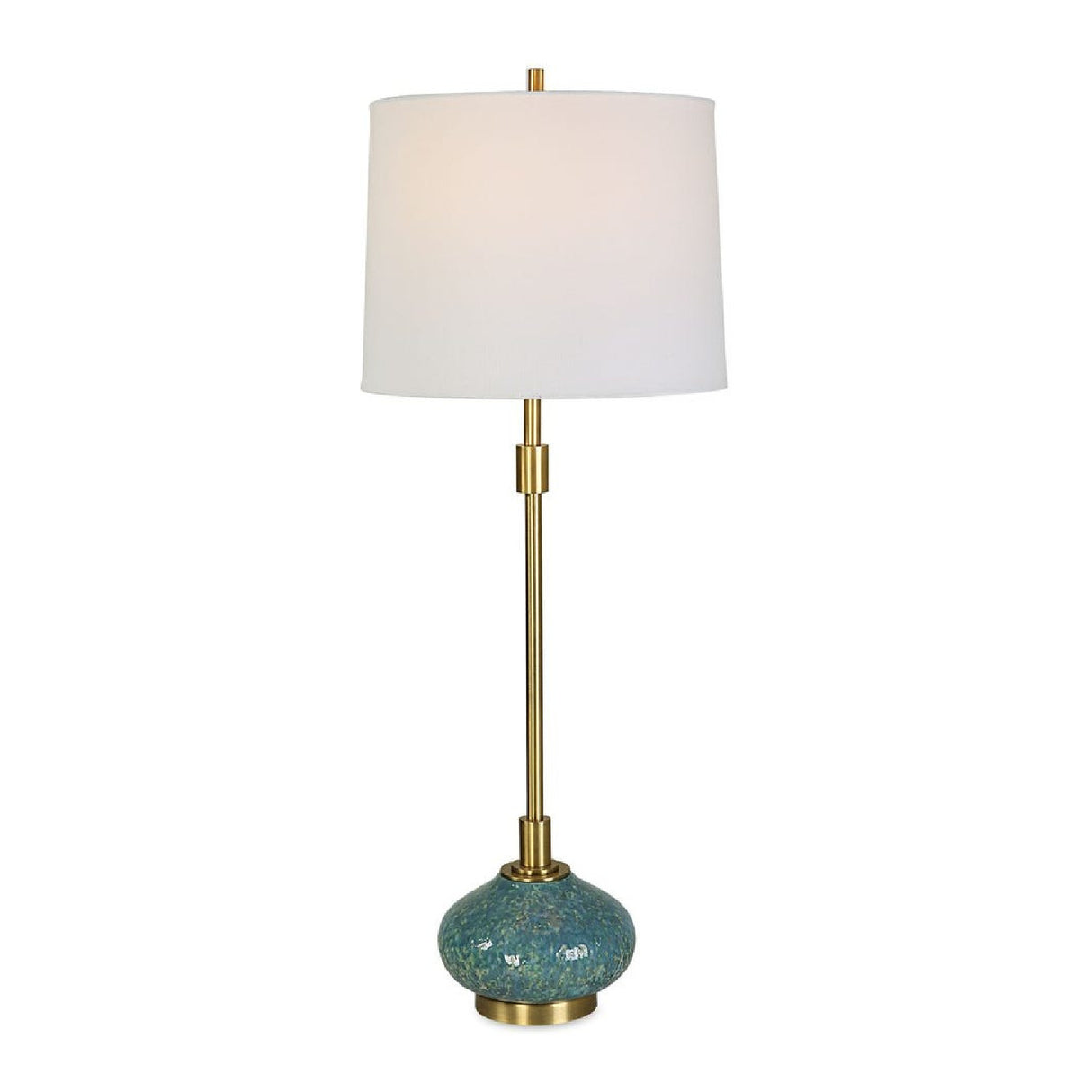 Blue Glazed Ceramic Buffet Lamp by Uttermost Kaimana