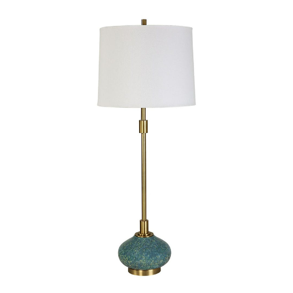 Blue Glazed Ceramic Buffet Lamp by Uttermost Kaimana, alternate view 3