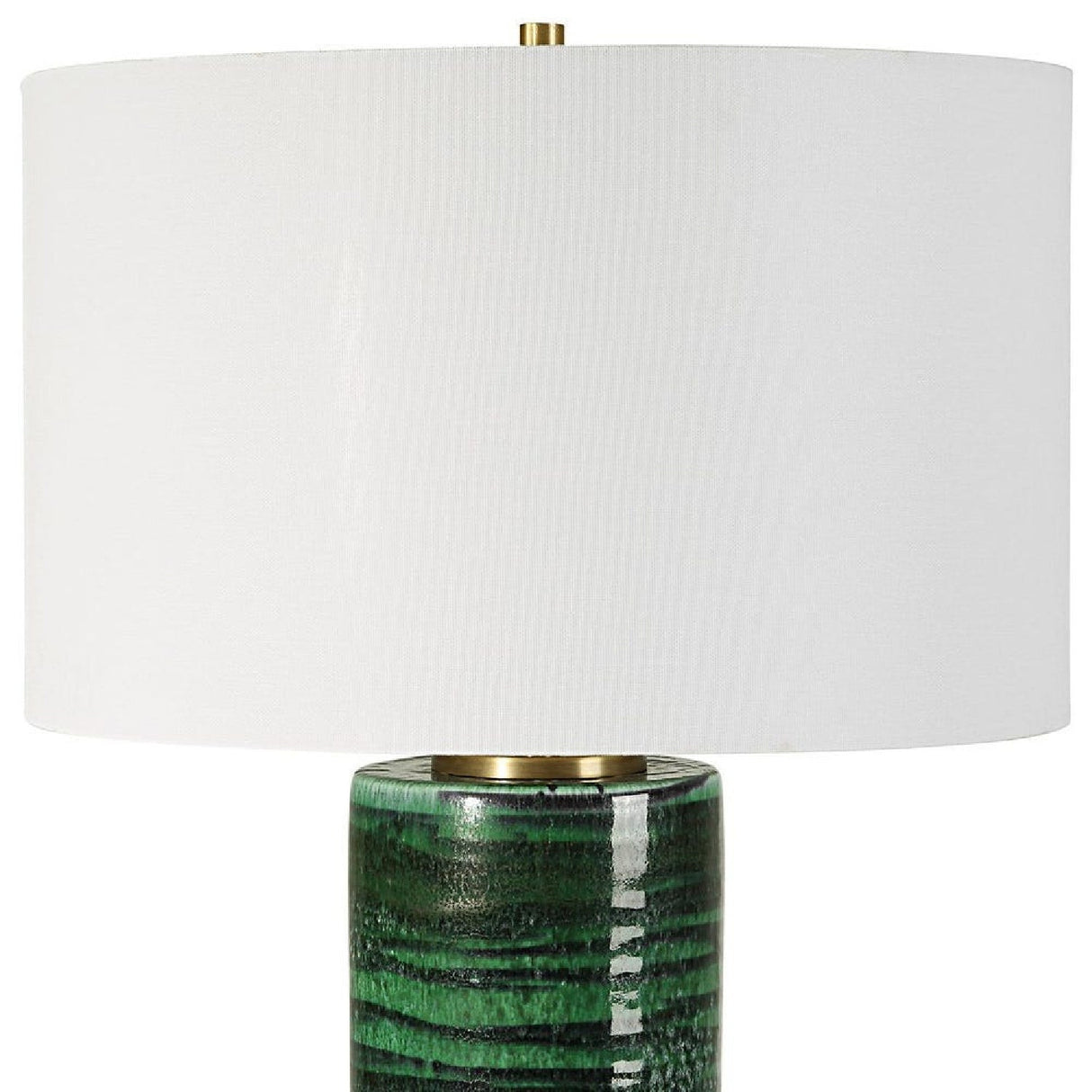 Modern European furniture - Striped Green Ceramic Table Lamp by Uttermost Galeno - www.oroa.com