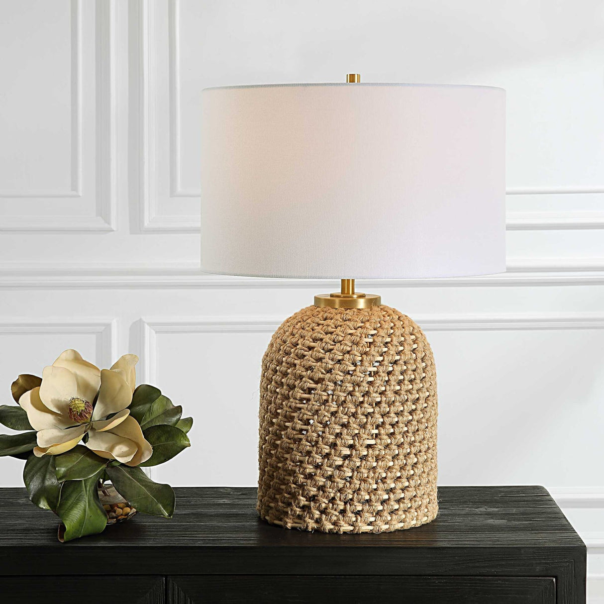 Knotted Natural Rope Table Lamp by Uttermost Kendari, alternate view 2