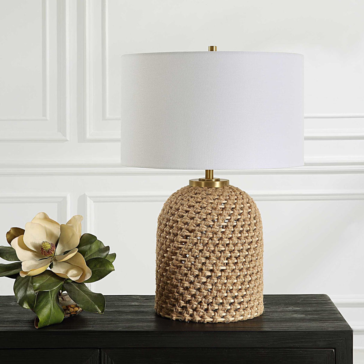 Knotted Natural Rope Table Lamp by Uttermost Kendari, alternate view 7