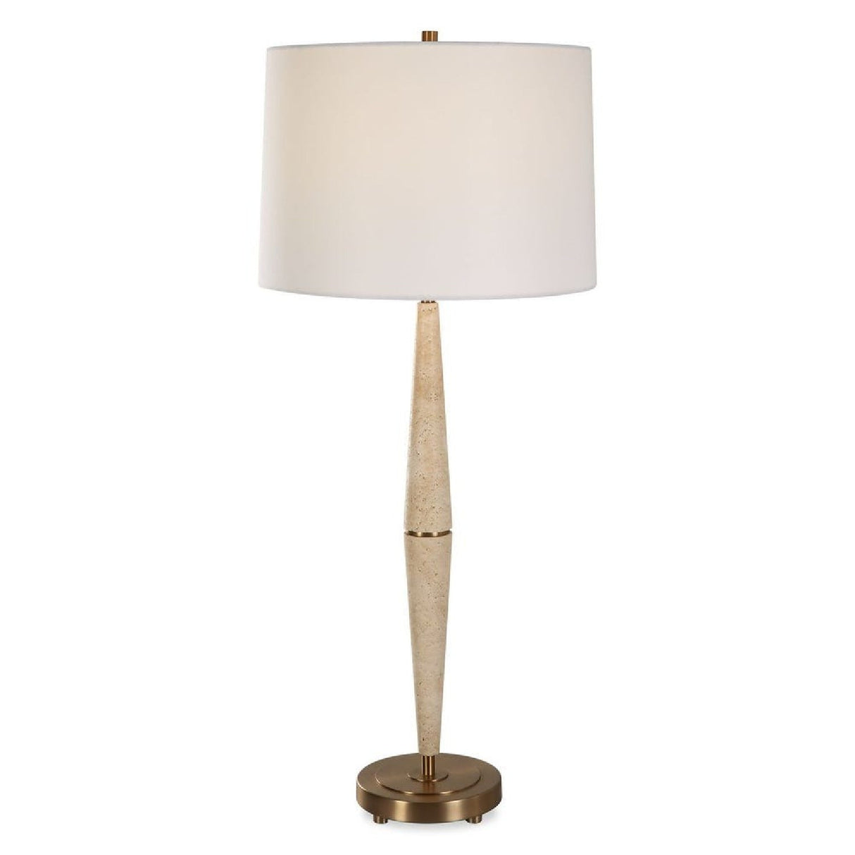 Modern European furniture - Beige Travertine Conical Table Lamp by Uttermost Palu - www.oroa.com