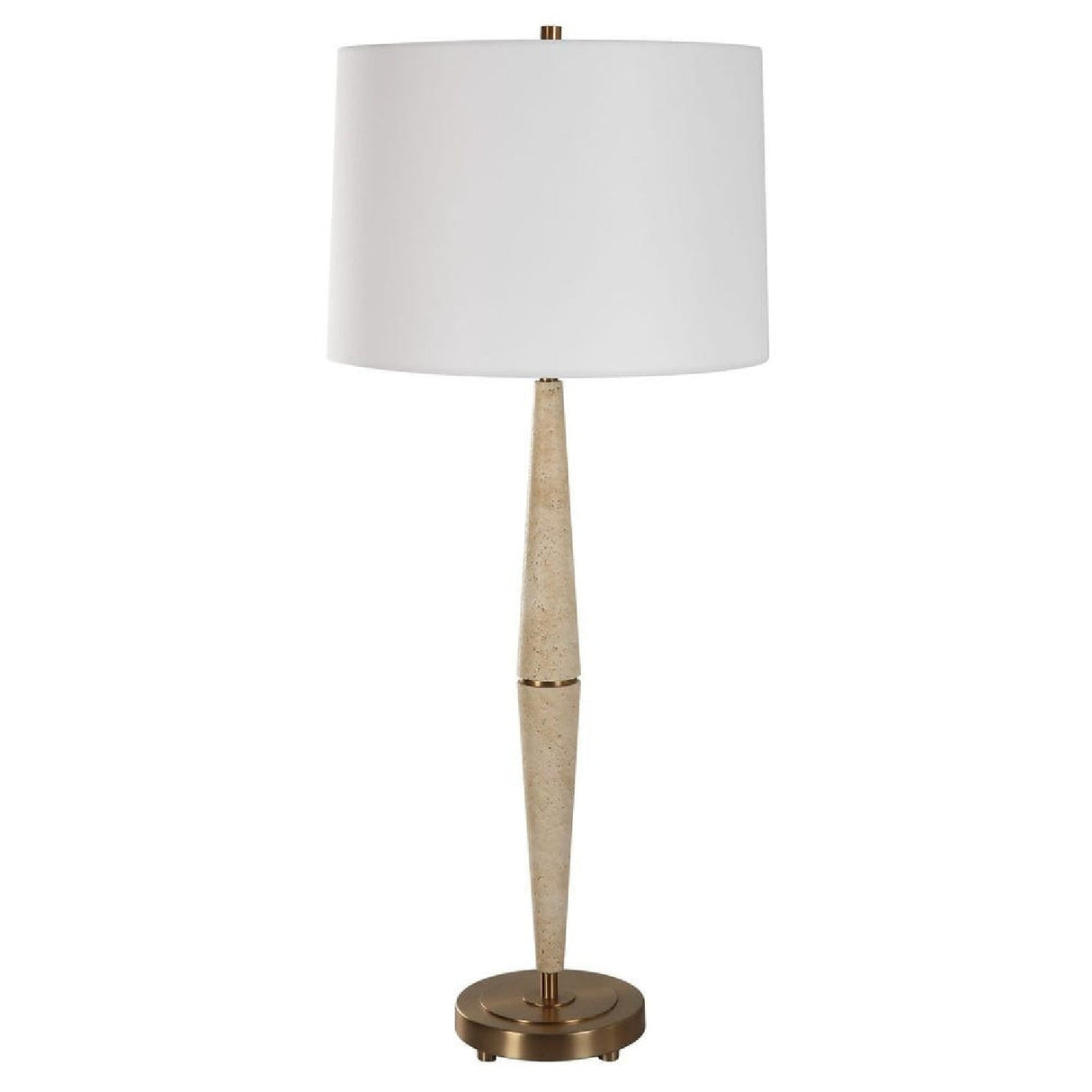 Modern European furniture - Beige Travertine Conical Table Lamp by Uttermost Palu - www.oroa.com