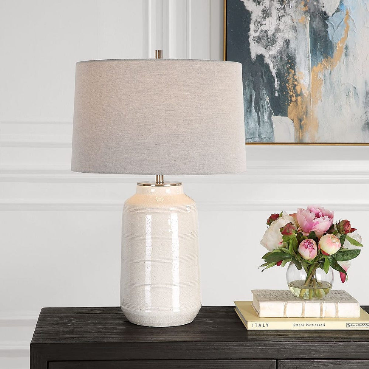 Crackled Glazed Ceramic Table Lamp | Oroa.com