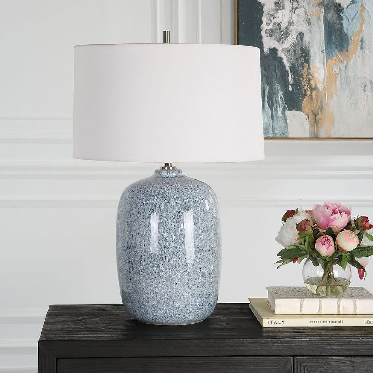 Sky Blue Ceramic Table Lamp by Uttermost Jubilee, alternate view 7