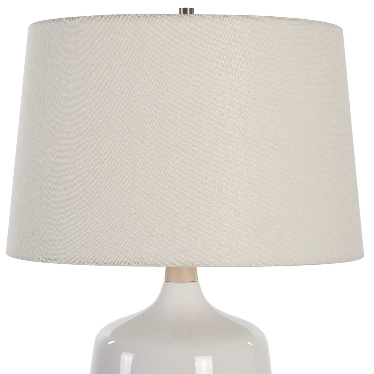 White Gloss Ceramic Table Lamp | Oroa.com