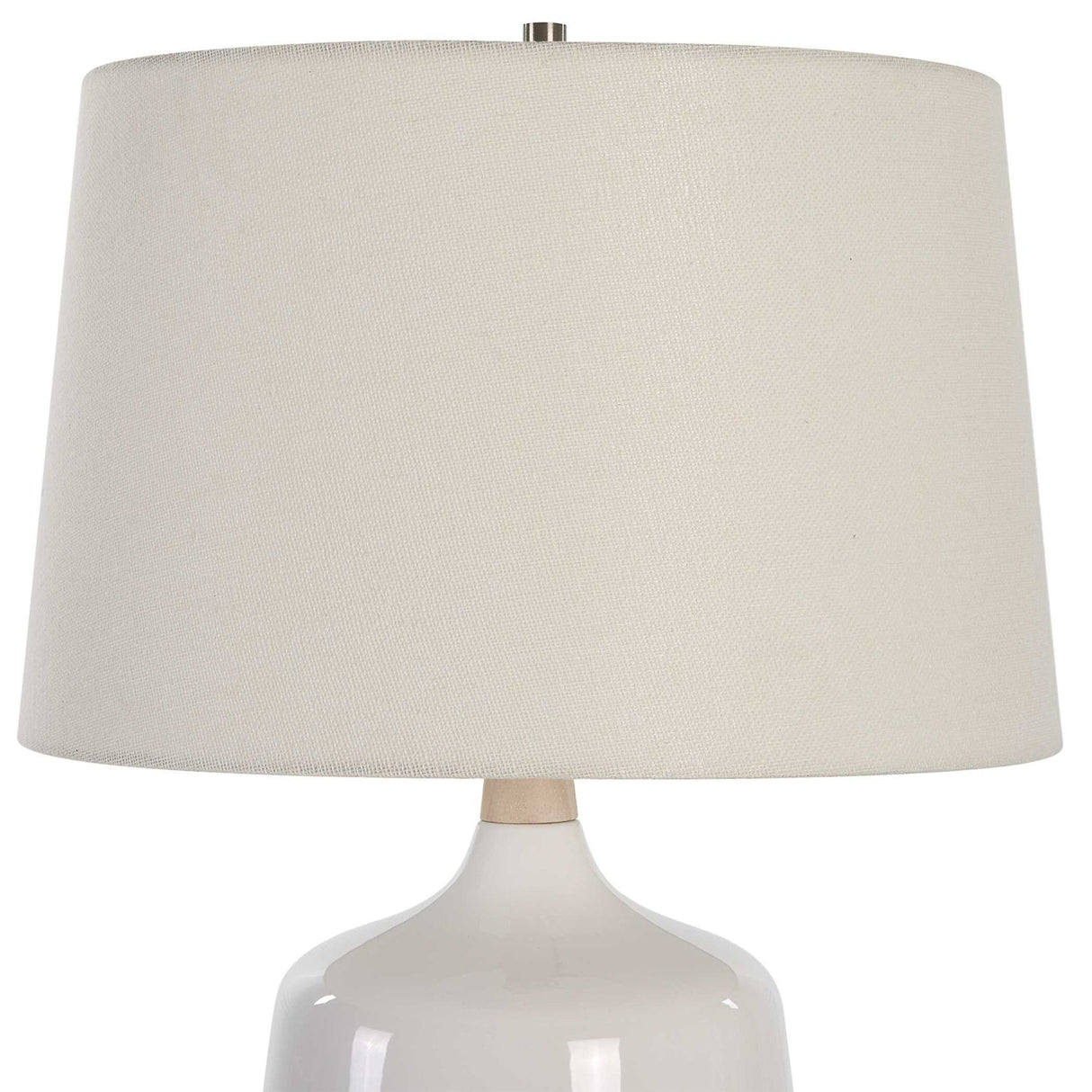 Modern European furniture - White Gloss Ceramic Table Lamp - www.oroa.com