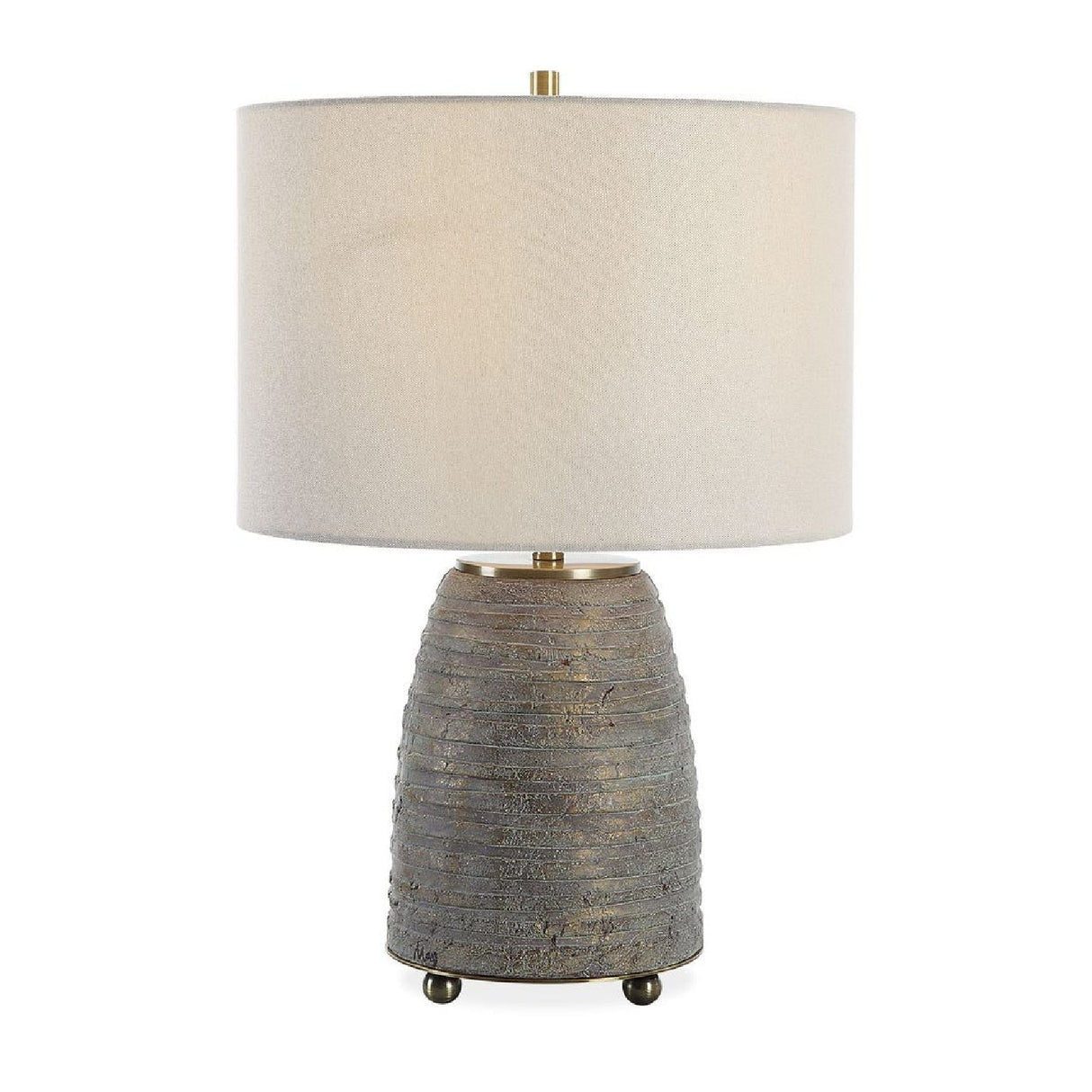 Bronze Ceramic Linen Table Lamp by Uttermost Gorda