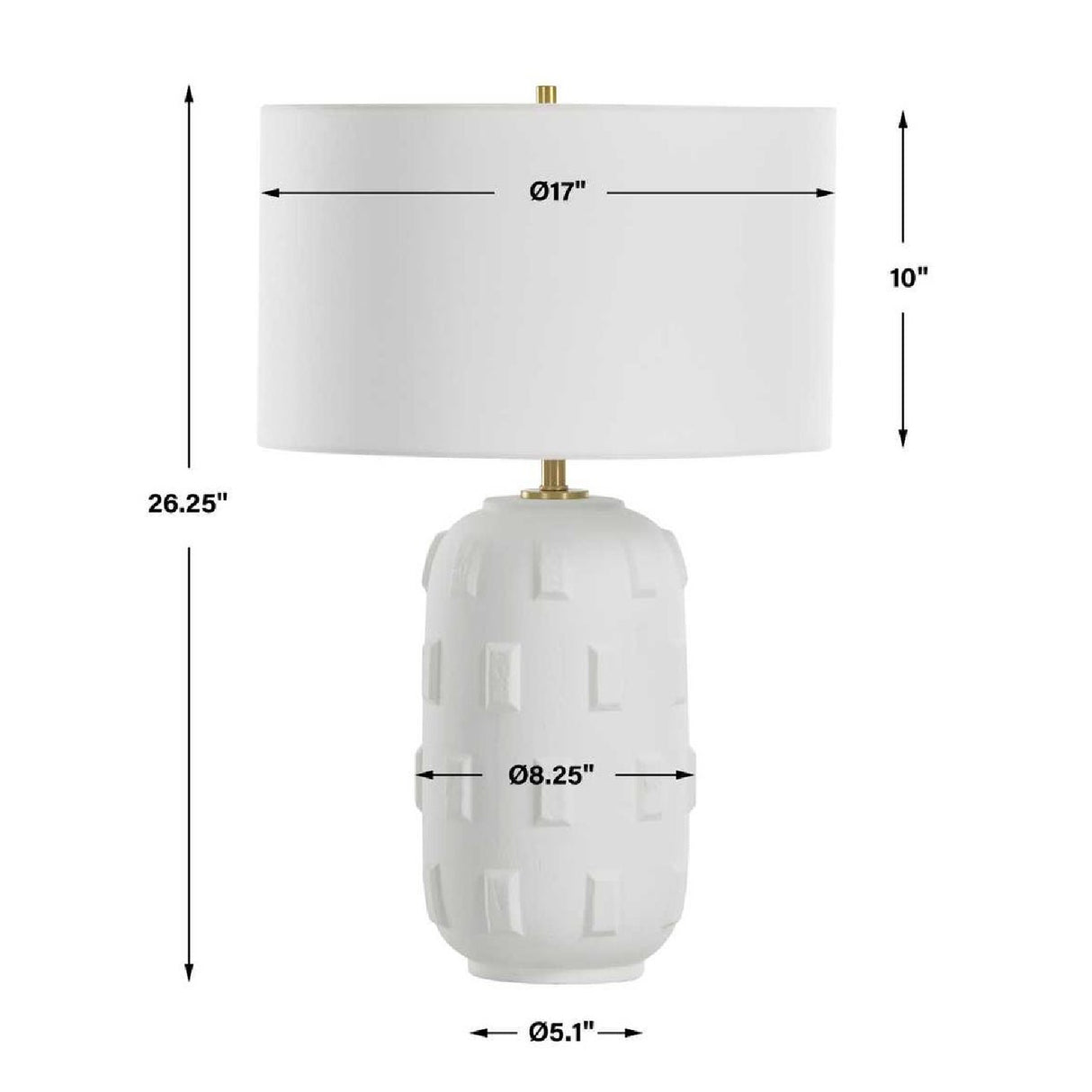 White Glazed Porcelain Table Lamp | Oroa.com