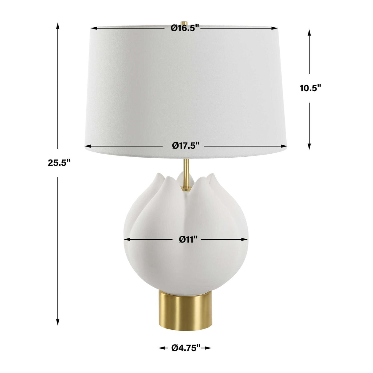 Modern European furniture - White Porcelain Flower-Inspired Table Lamp - www.oroa.com