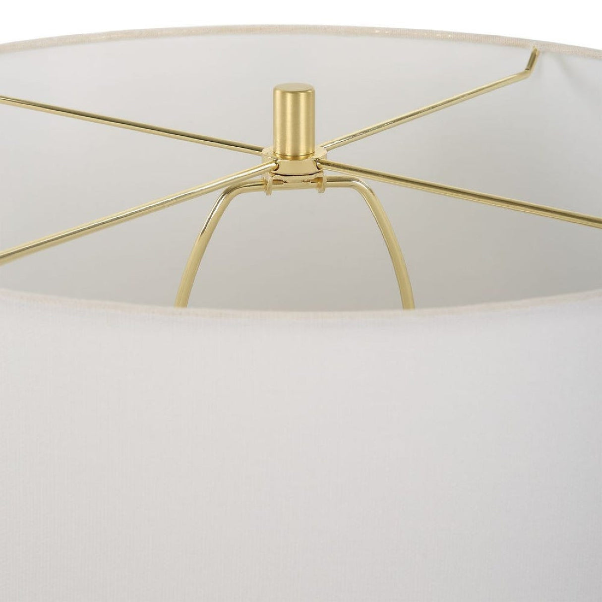 White Ridged Porcelain Table Lamp by Uttermost Wrenley, alternate view 6