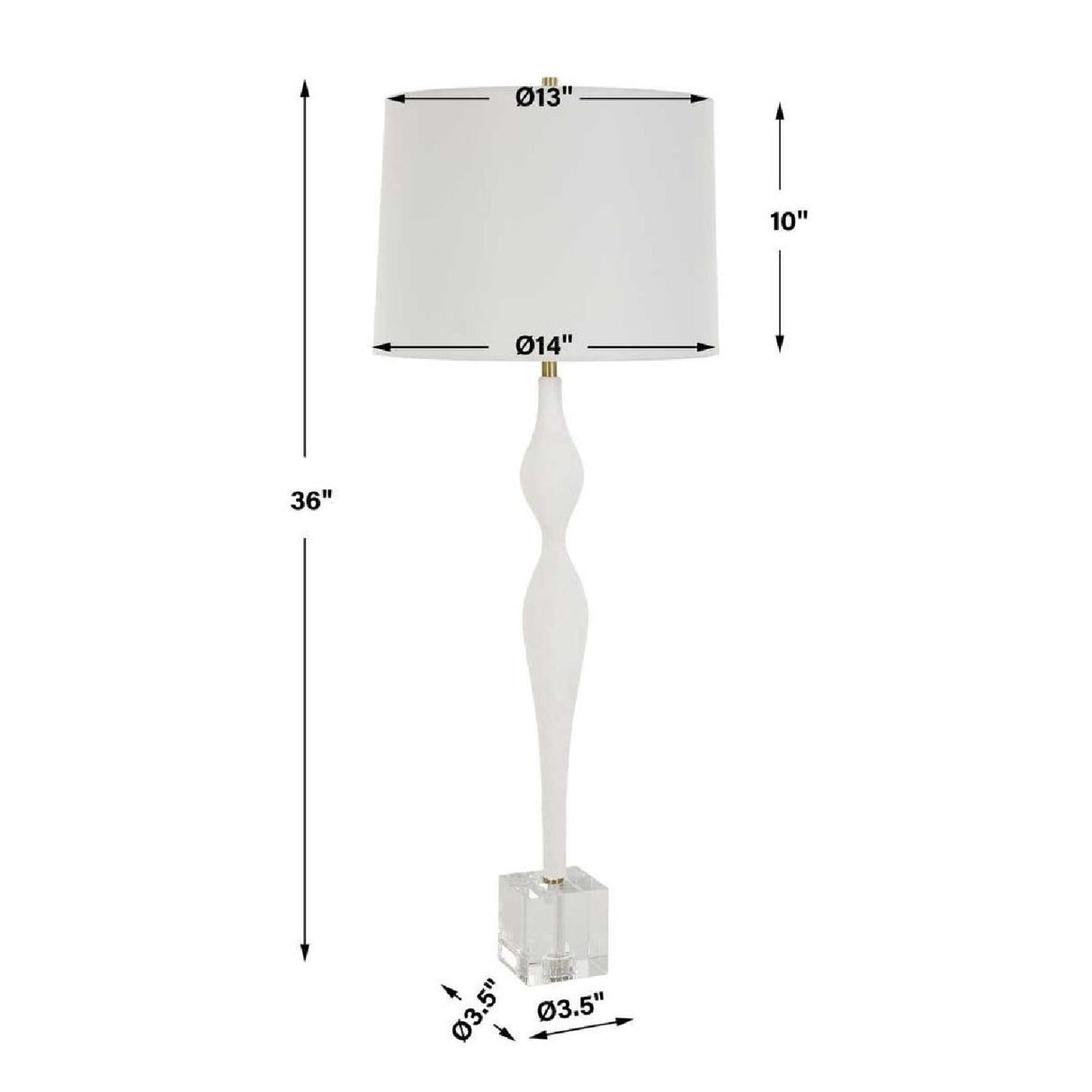 Modern European furniture - Textured White Ceramic Table Lamp by Uttermost Helena - www.oroa.com