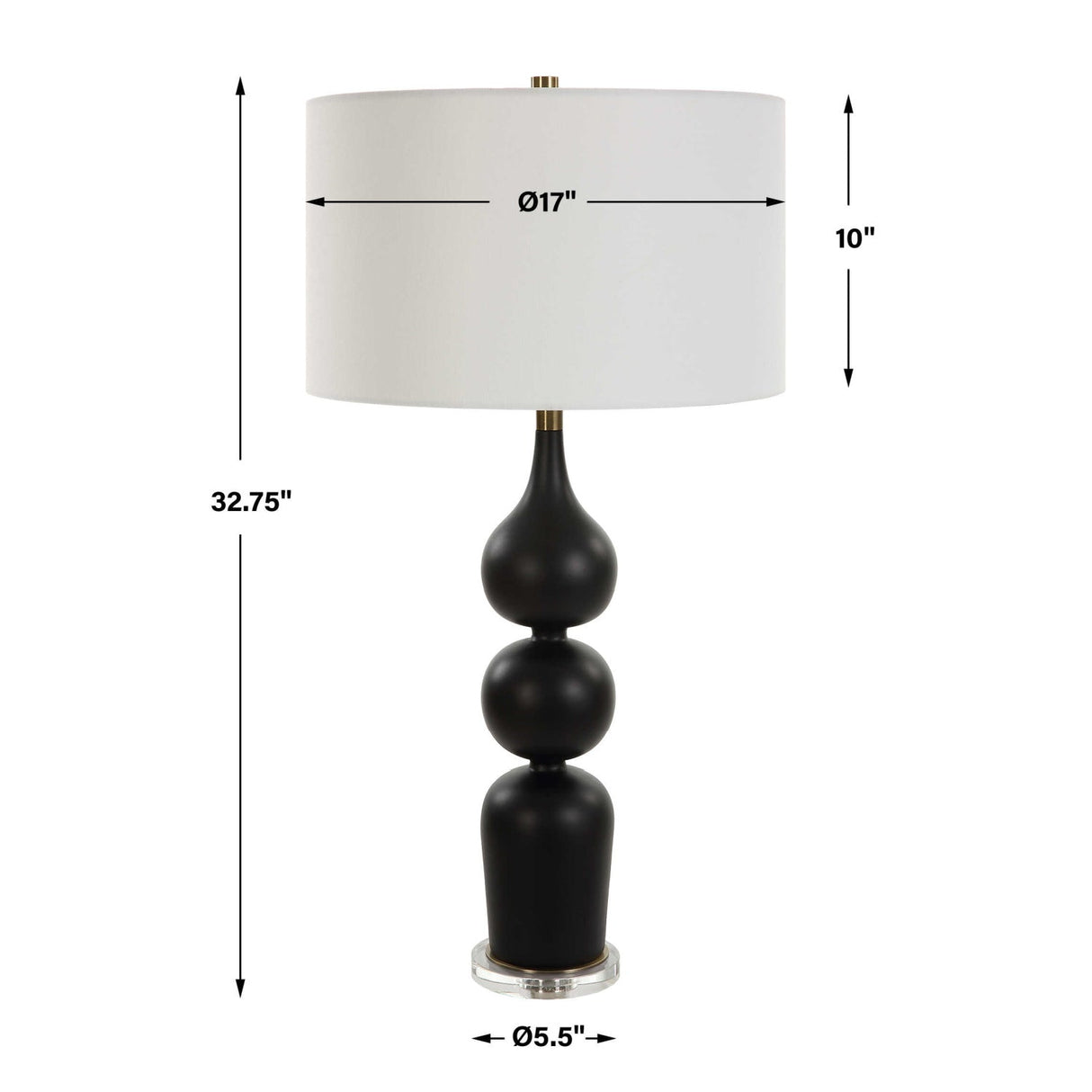 Modern European furniture - Black Ceramic Table Lamp - www.oroa.com