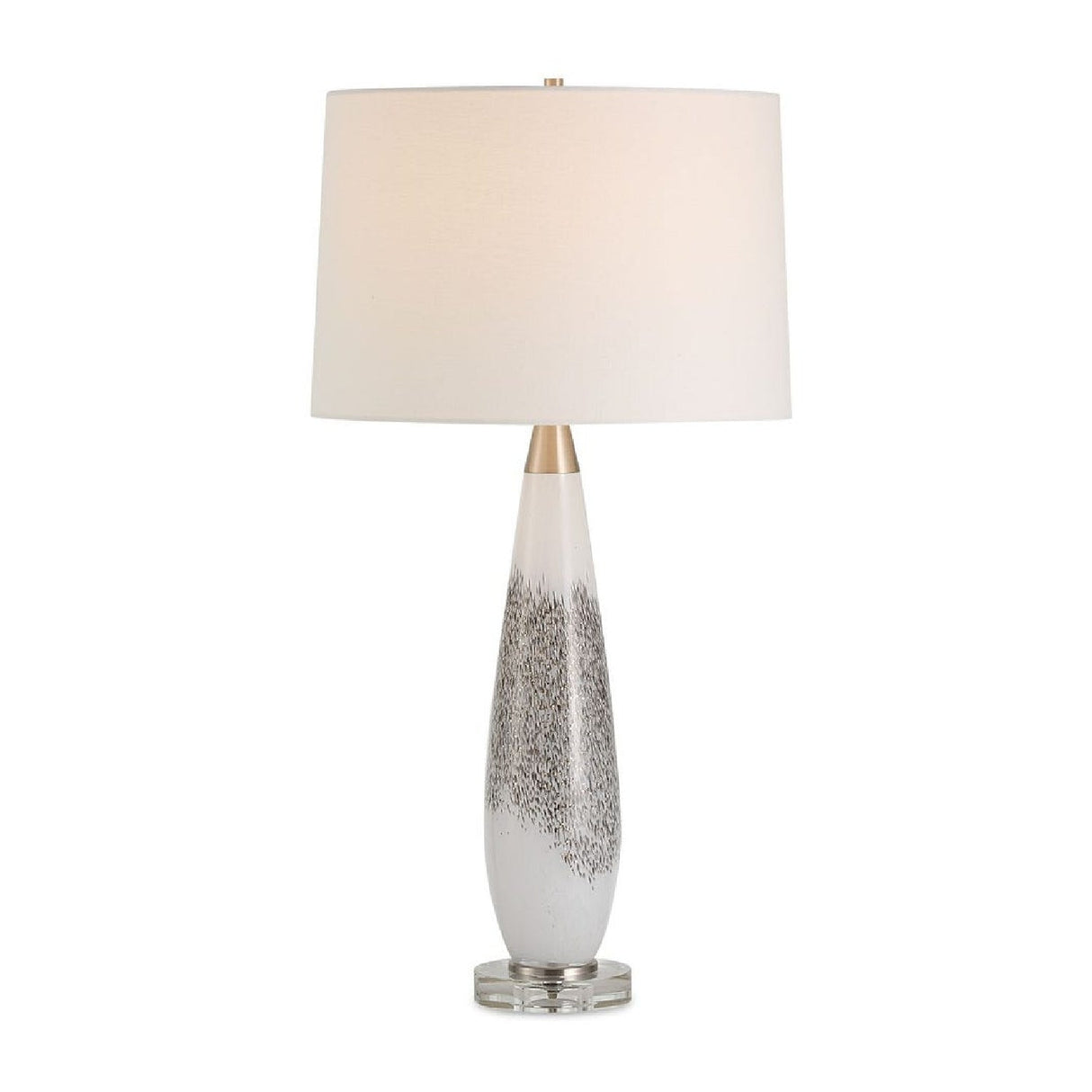Modern European furniture - Gray & Silver Glass Table Lamp by Uttermost Quinn - www.oroa.com