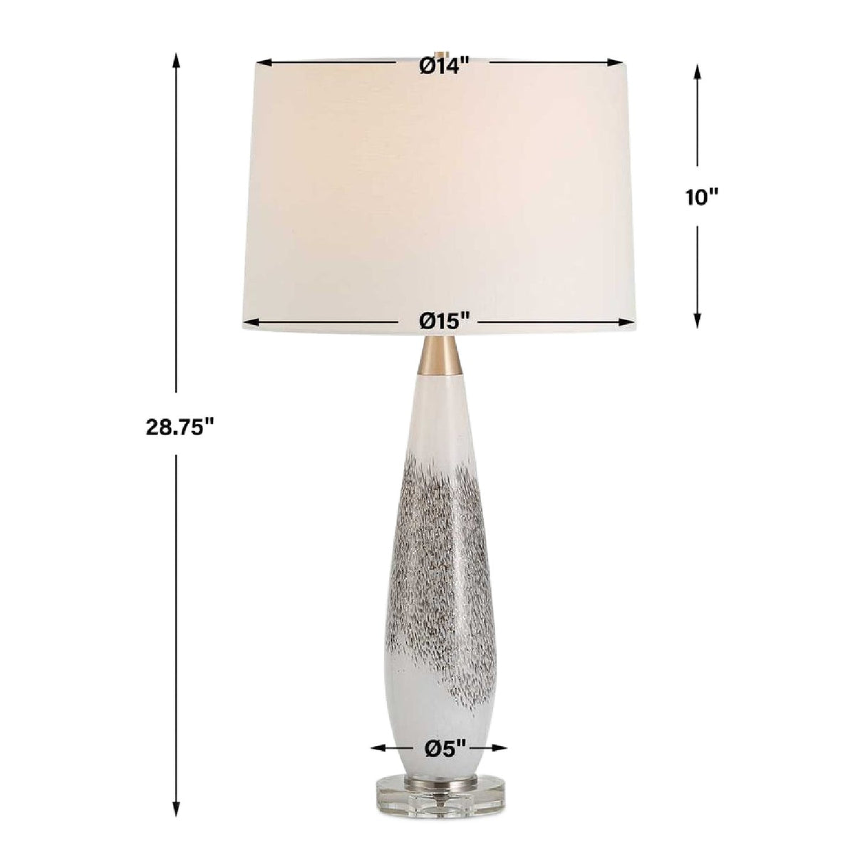 Modern European furniture - Gray & Silver Glass Table Lamp by Uttermost Quinn - www.oroa.com
