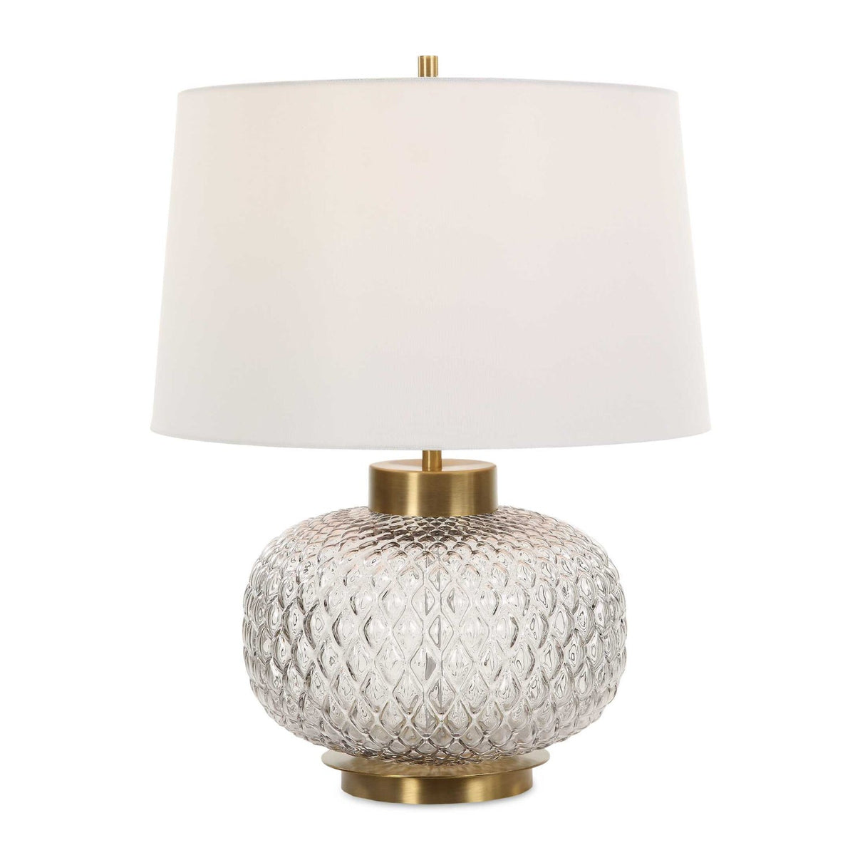 Modern European furniture - Lattice Embossed Glass Table Lamp by Uttermost Estelle - www.oroa.com
